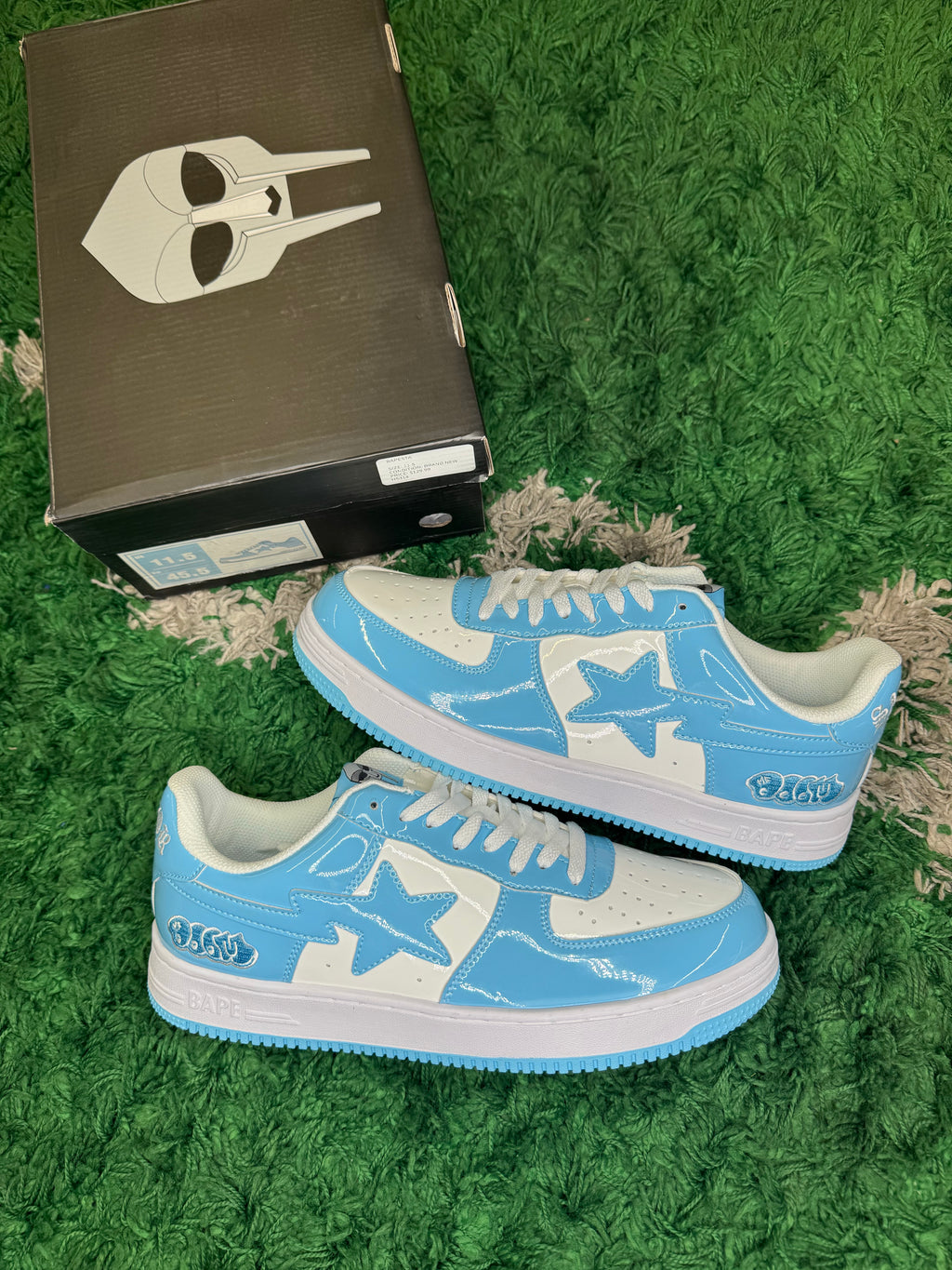 Bape Mf doomstas light blue/white