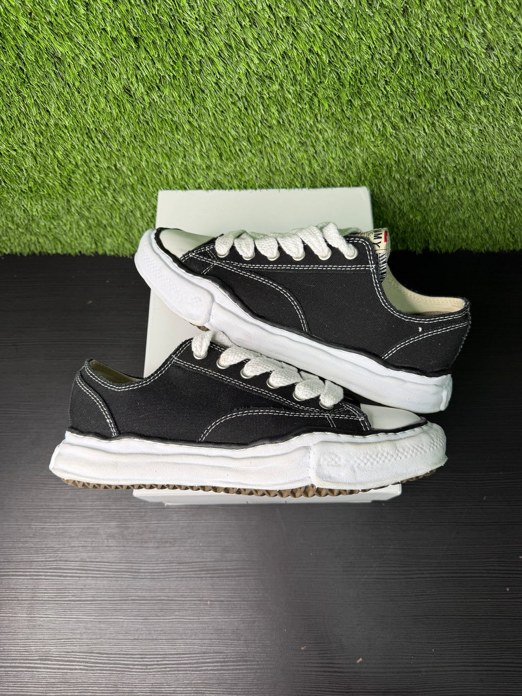 Maison Mihara Yasuhiro Peterson OG Sole Canvas Low Black