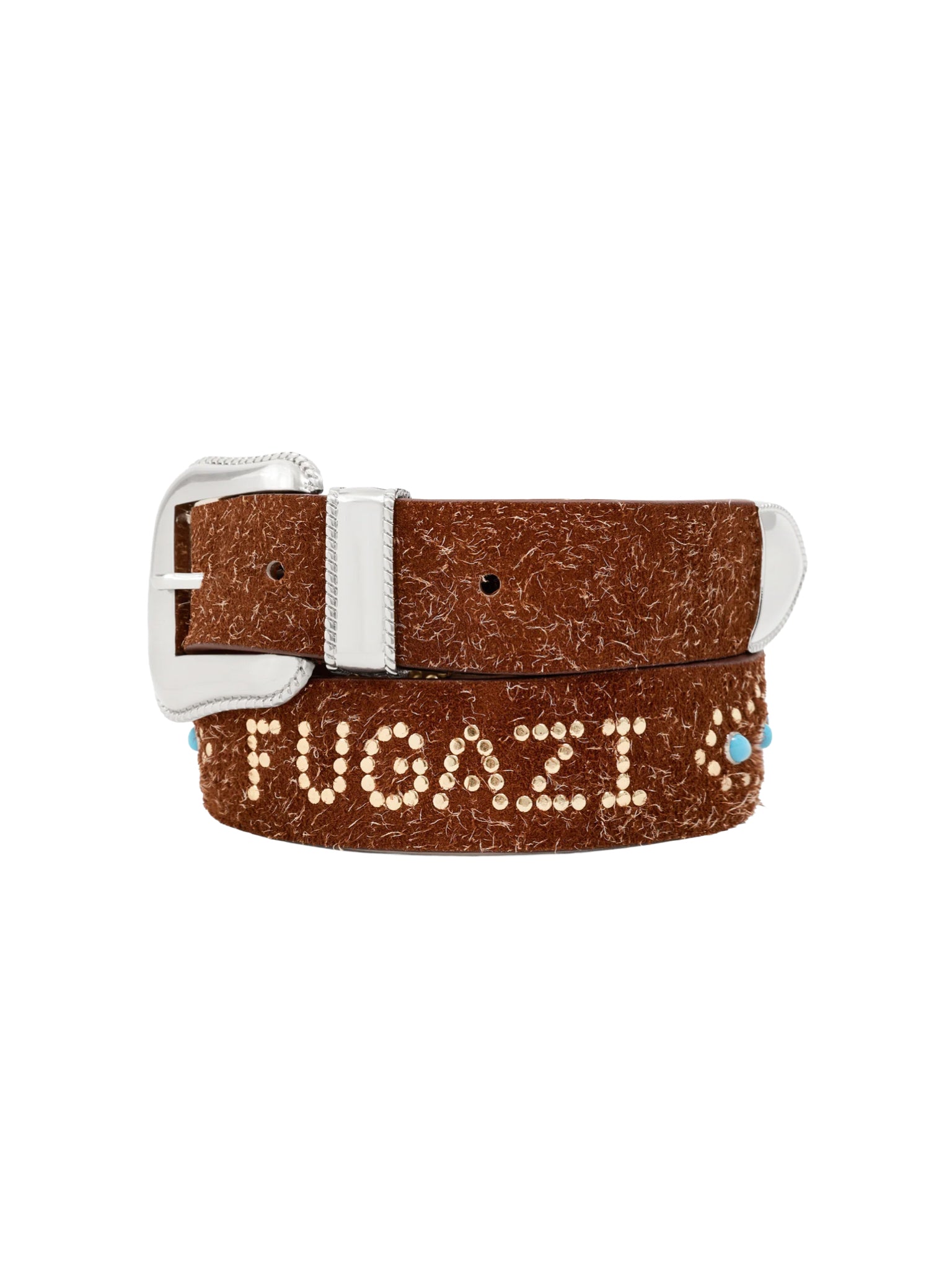 Fugazi Western Belt Brown Hairy Suede