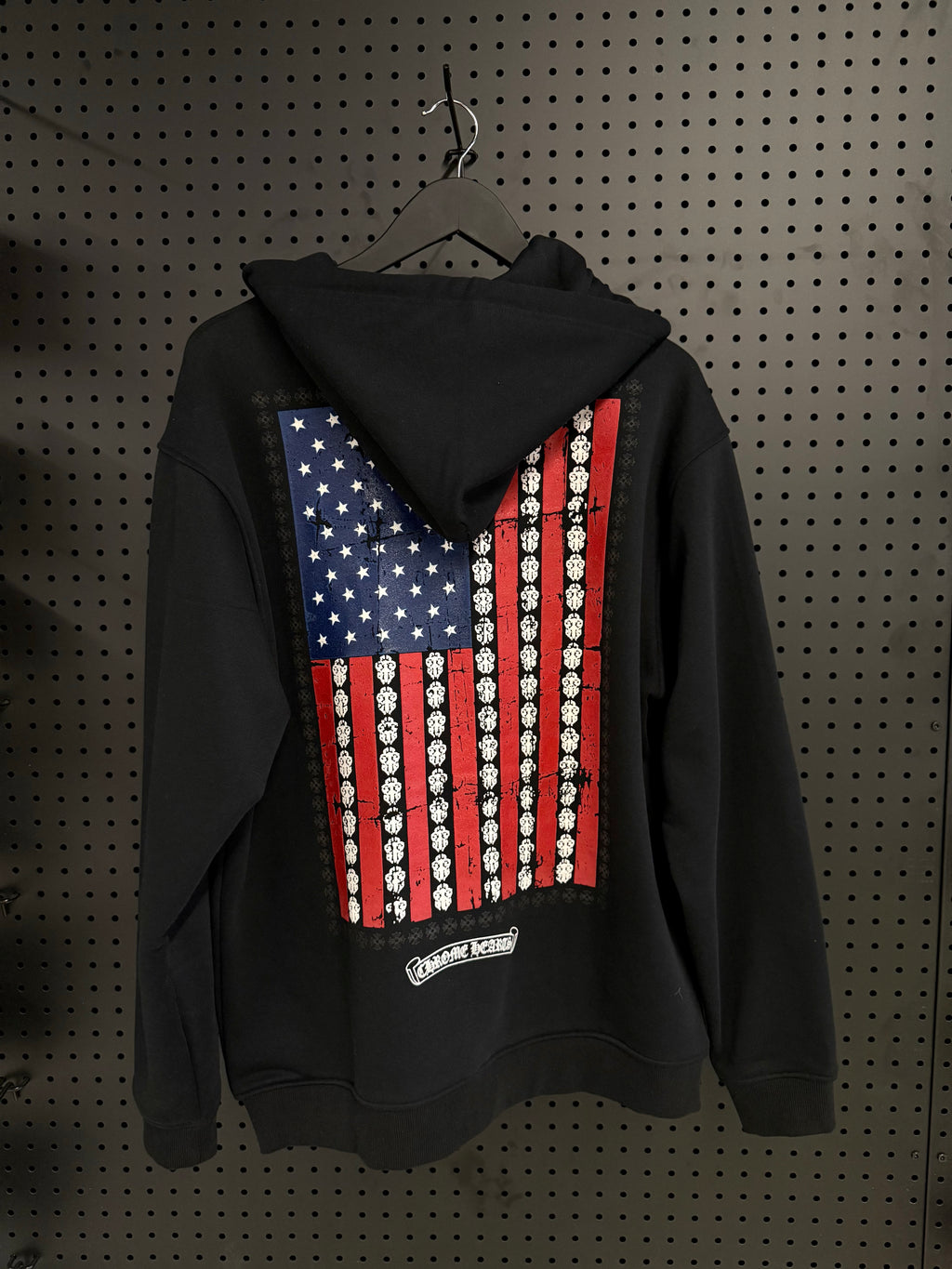 Chrome Hearts USA Flag Zip Up Black
