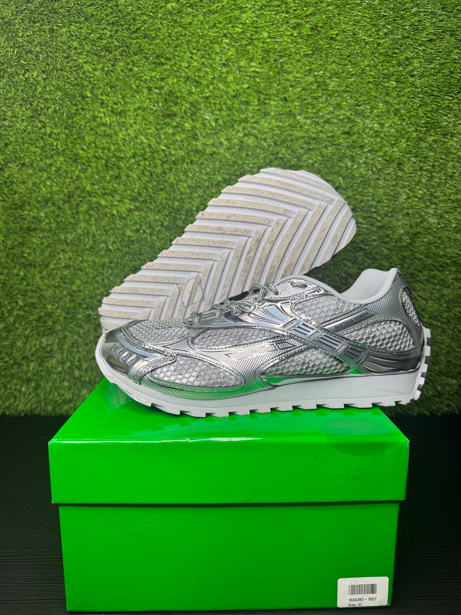 Bottega Veneta orbit sneaker silver
