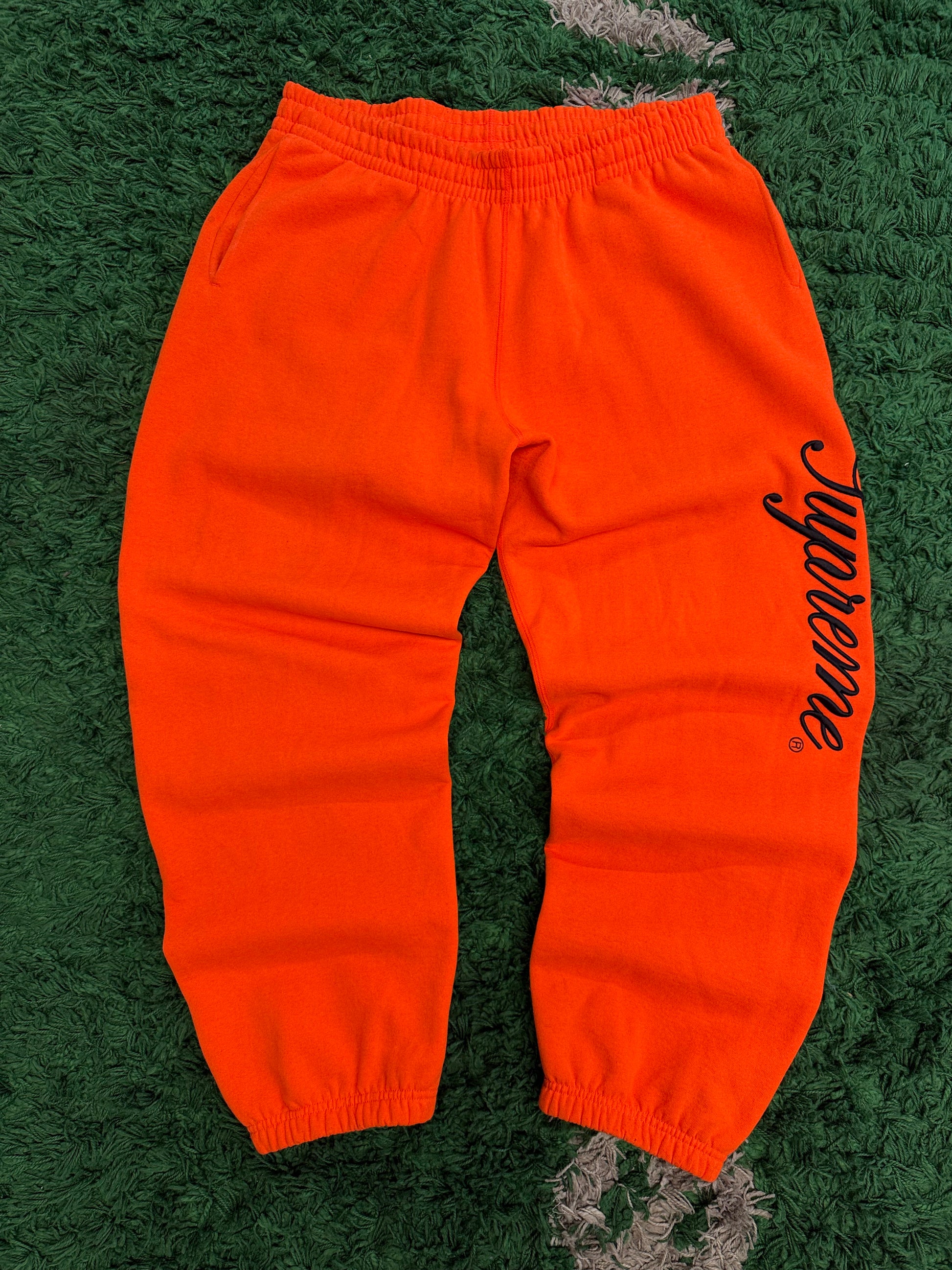 Supreme Cursive Orange Sweatpants