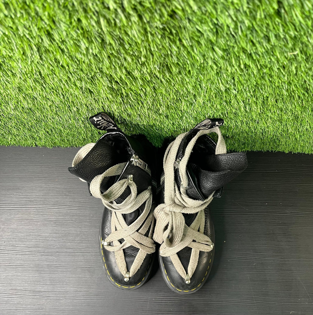Rick owens x Dr martens black boots