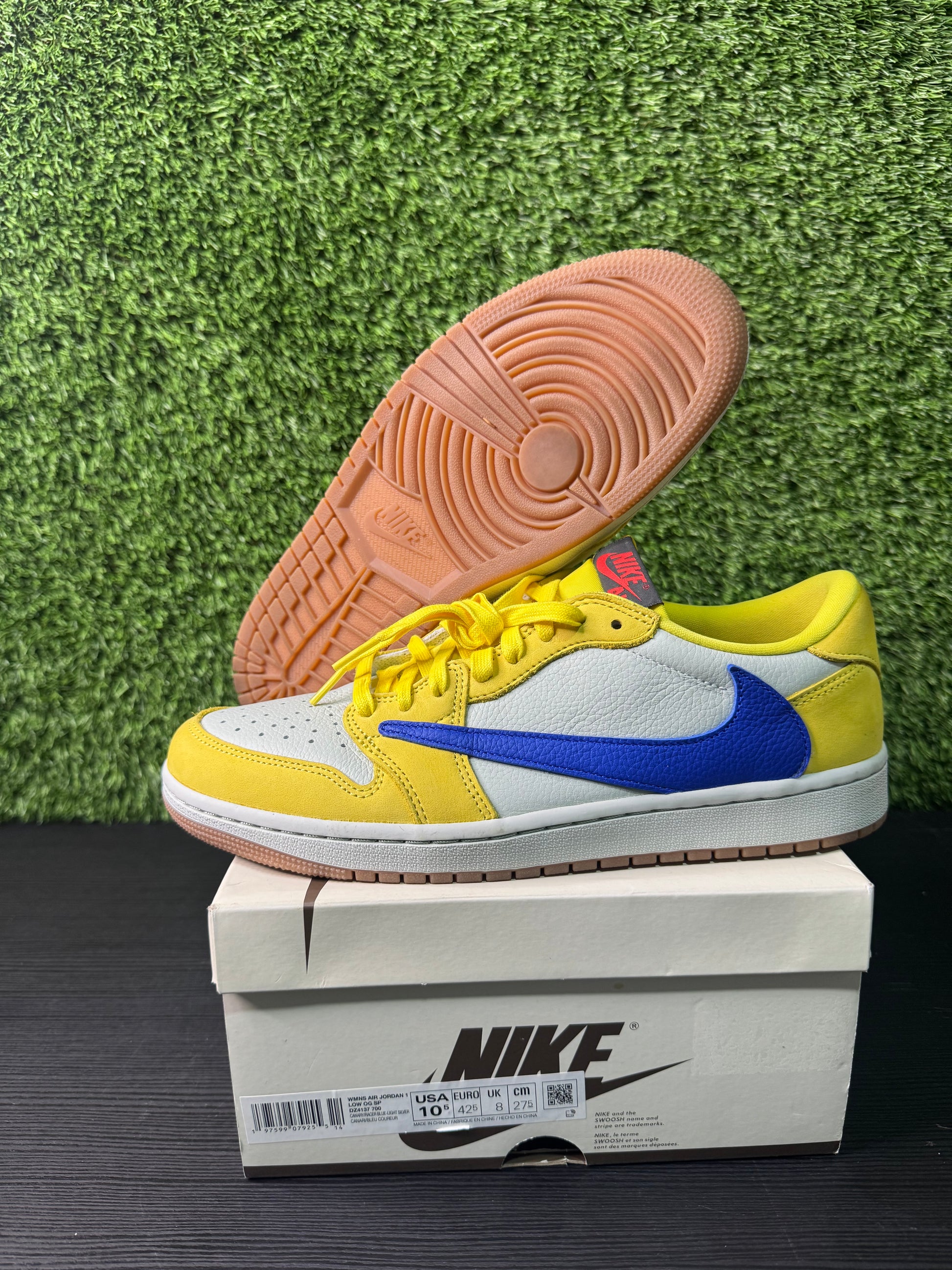 Travis Scott Jordan 1 Low Canary