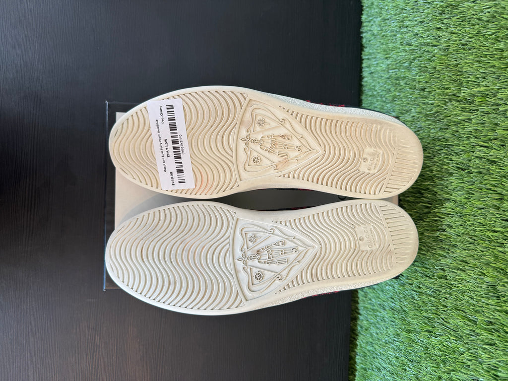 Gucci Ace Low Terry Cloth Red/Blue