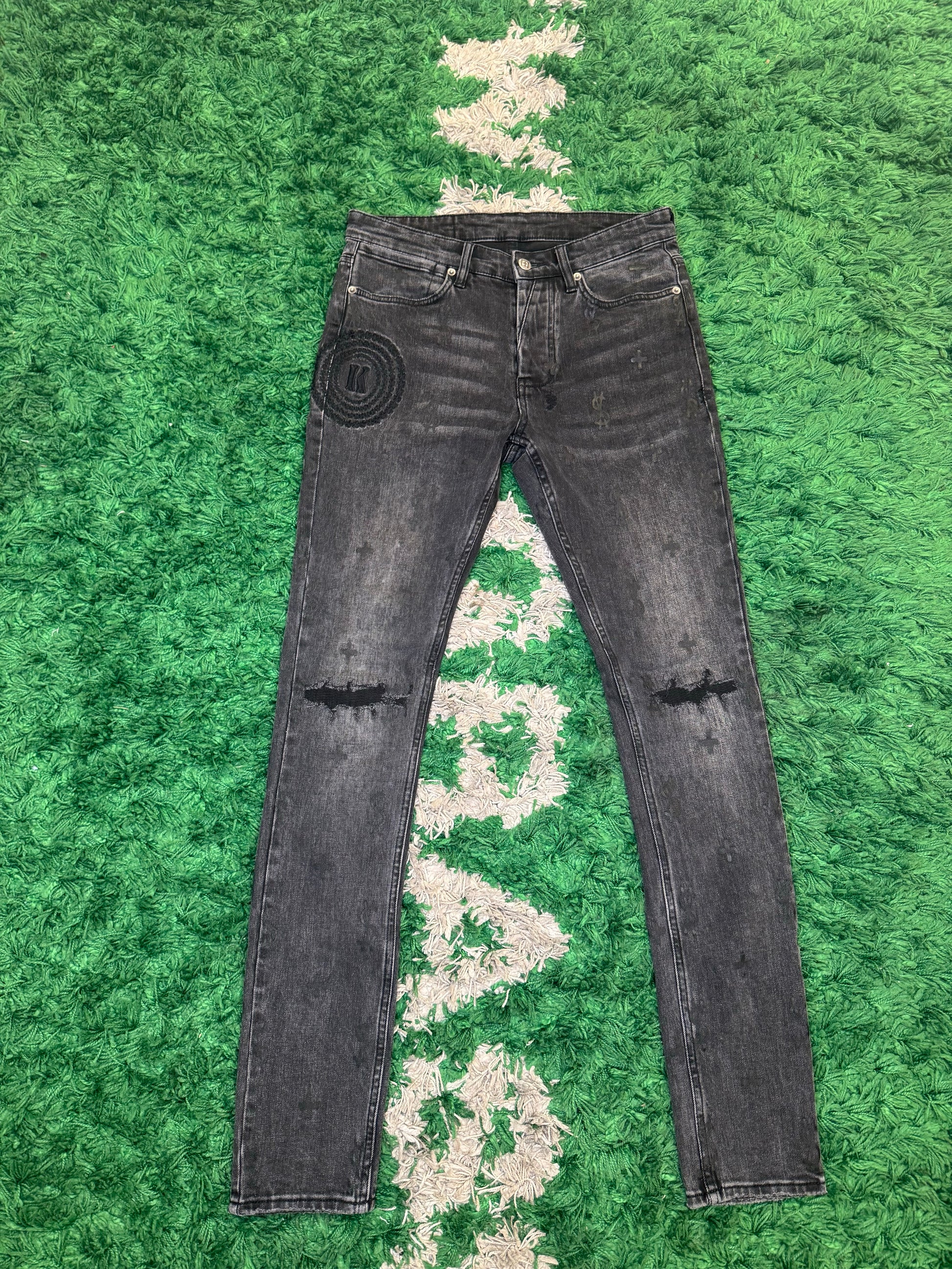 Ksubi black all over logo denim