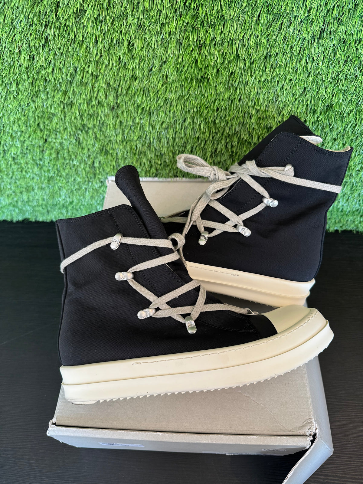 Rick Owens Lido DRKSHDW Hexa High Black/Milk