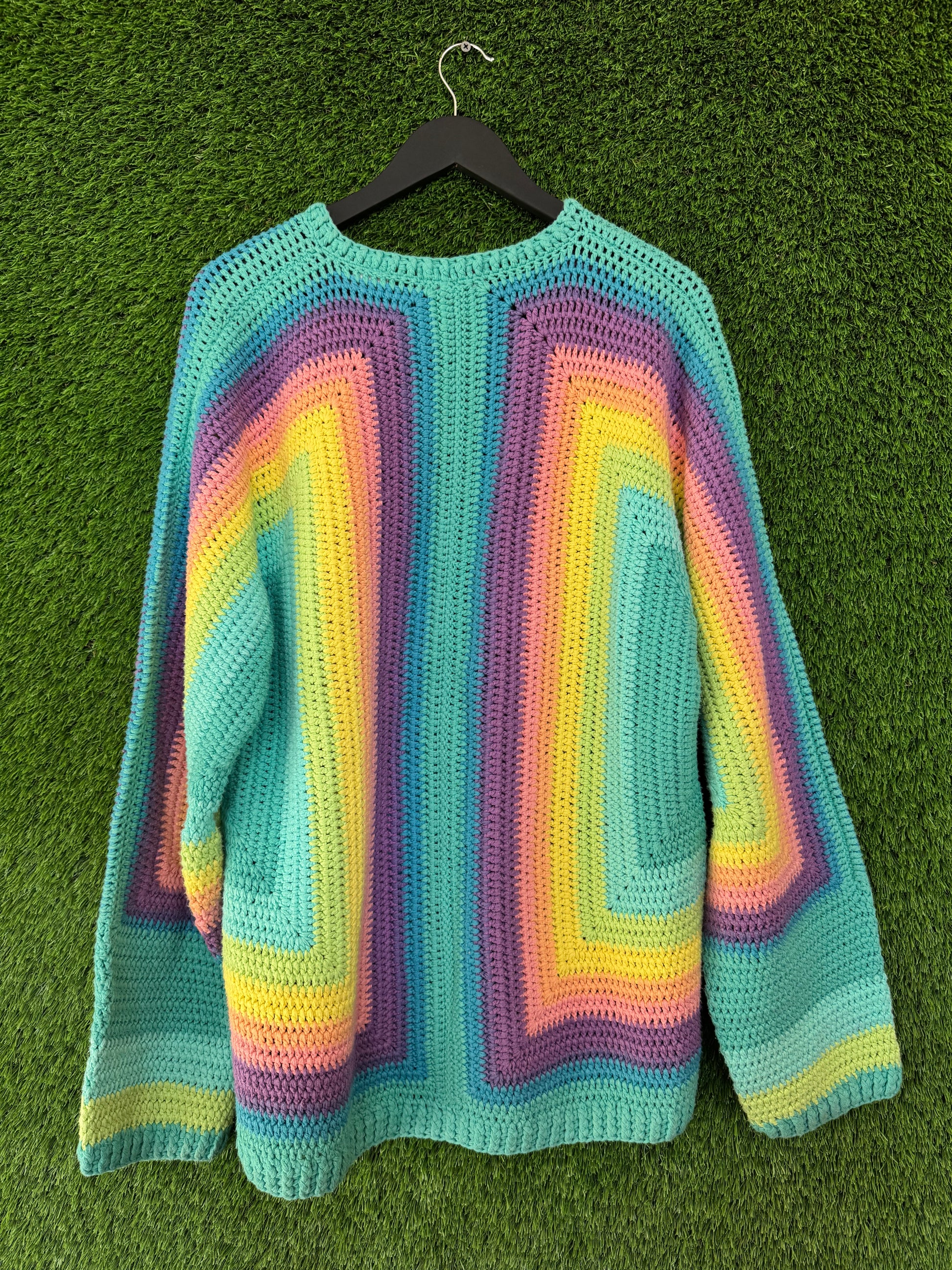 Supreme Hand Crocheted Sweater Multicolor