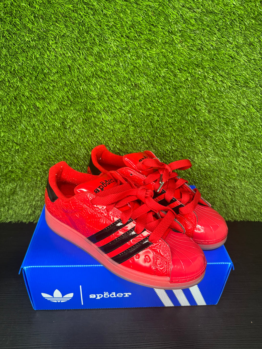Adidas x Sp5der superstar red black