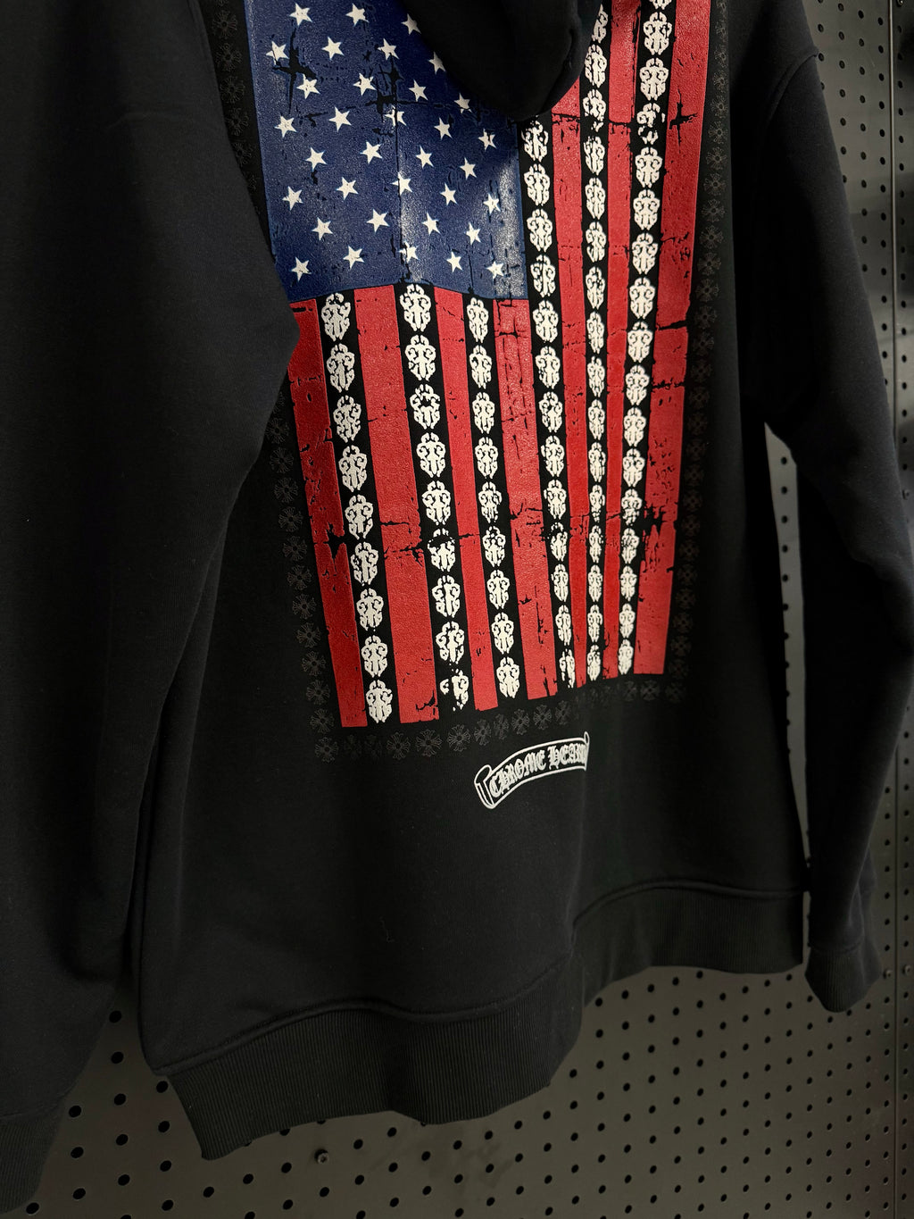 Chrome Hearts USA Flag Zip Up Black