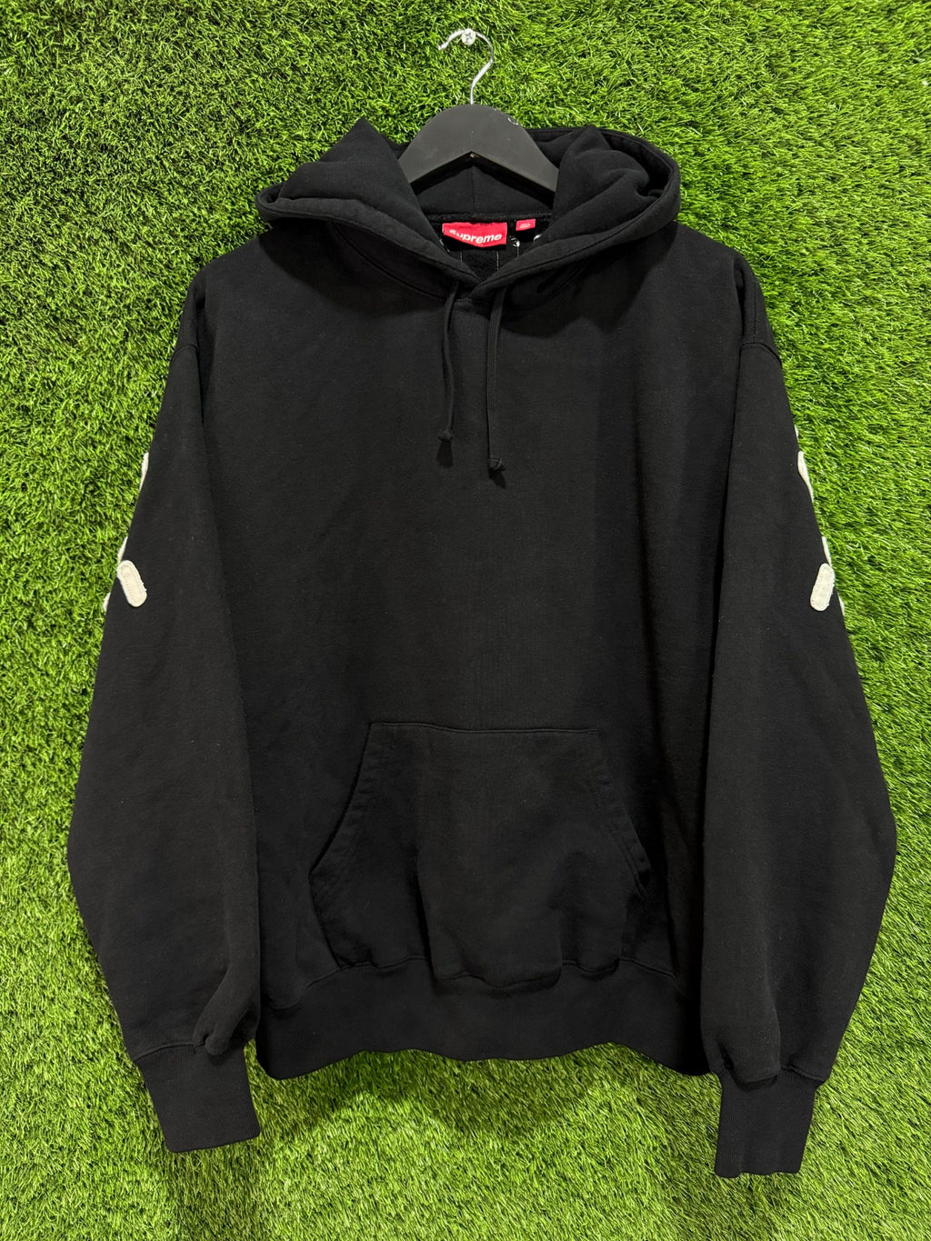 Supreme Mirrored Applique Hoodie Black