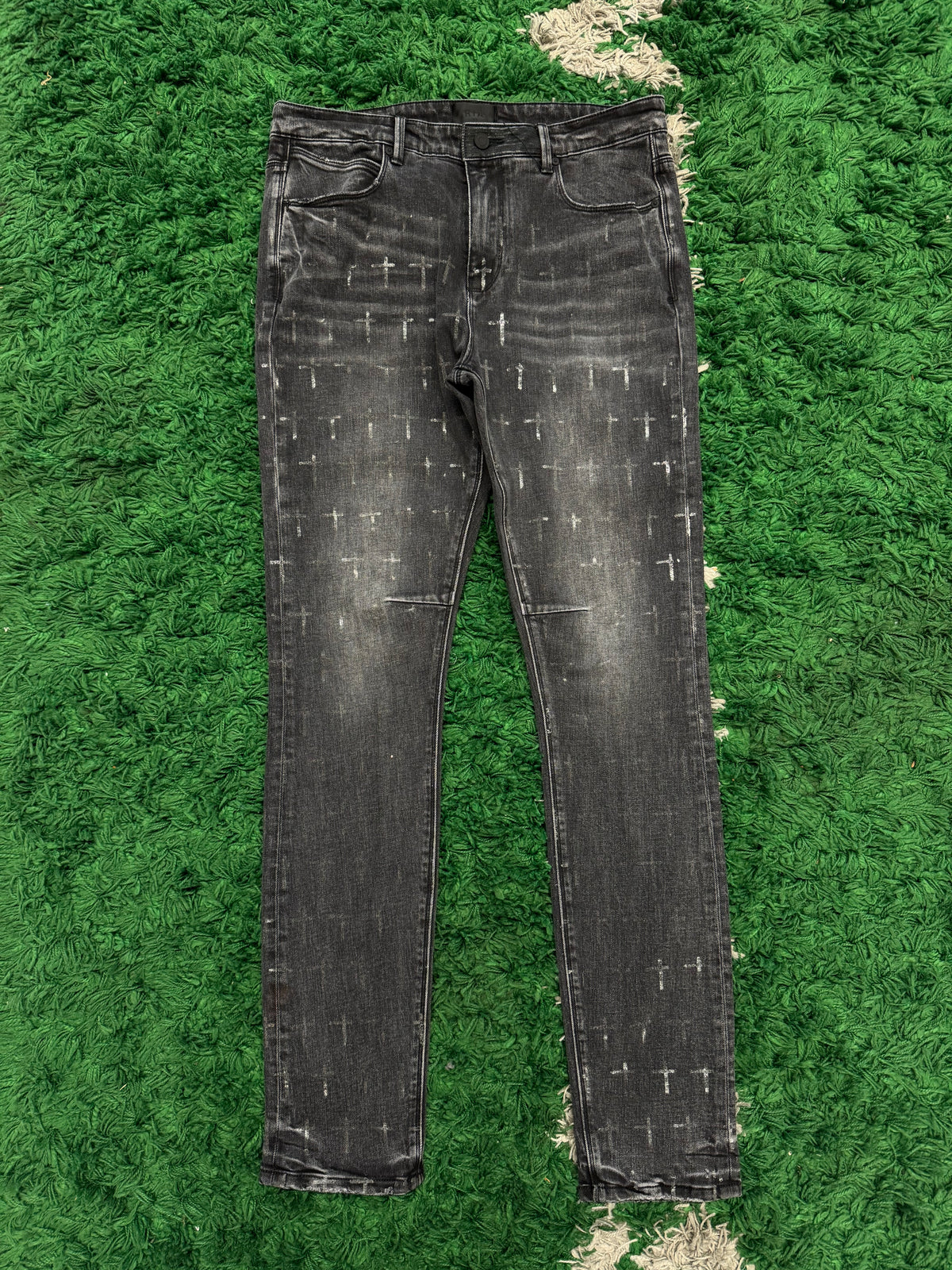 RtA Bryant Noir Denim Jeans Coated Grey