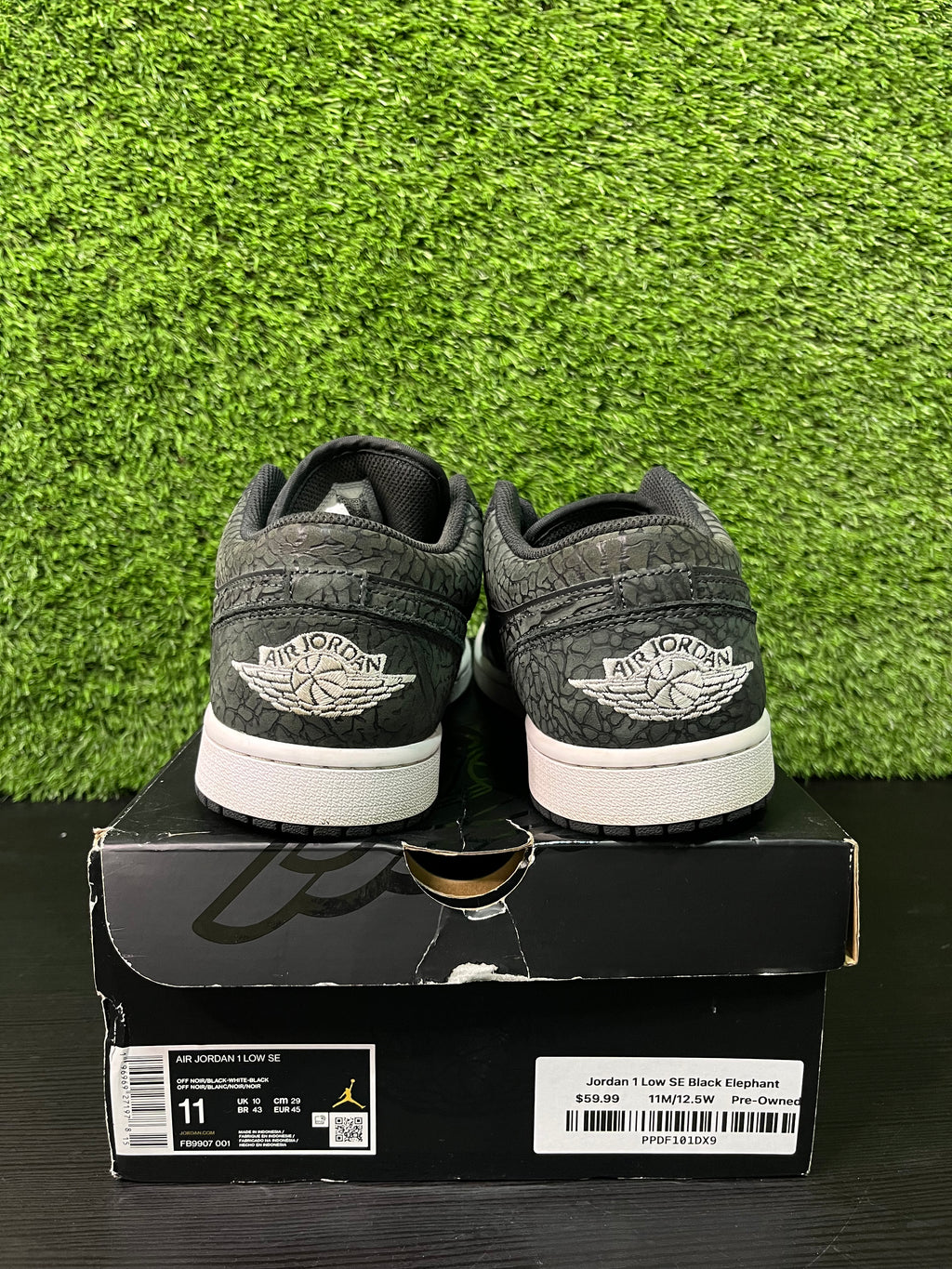 Jordan 1 Low SE Black Elephant