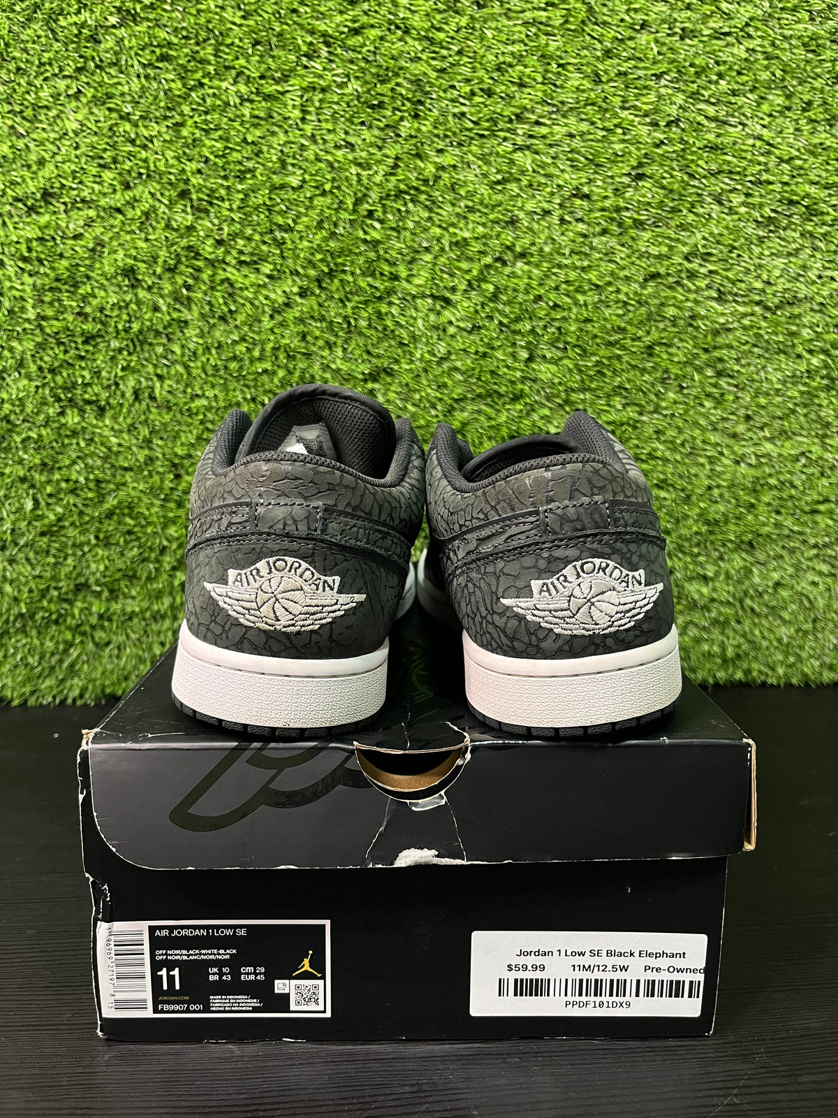 Jordan 1 Low SE Black Elephant