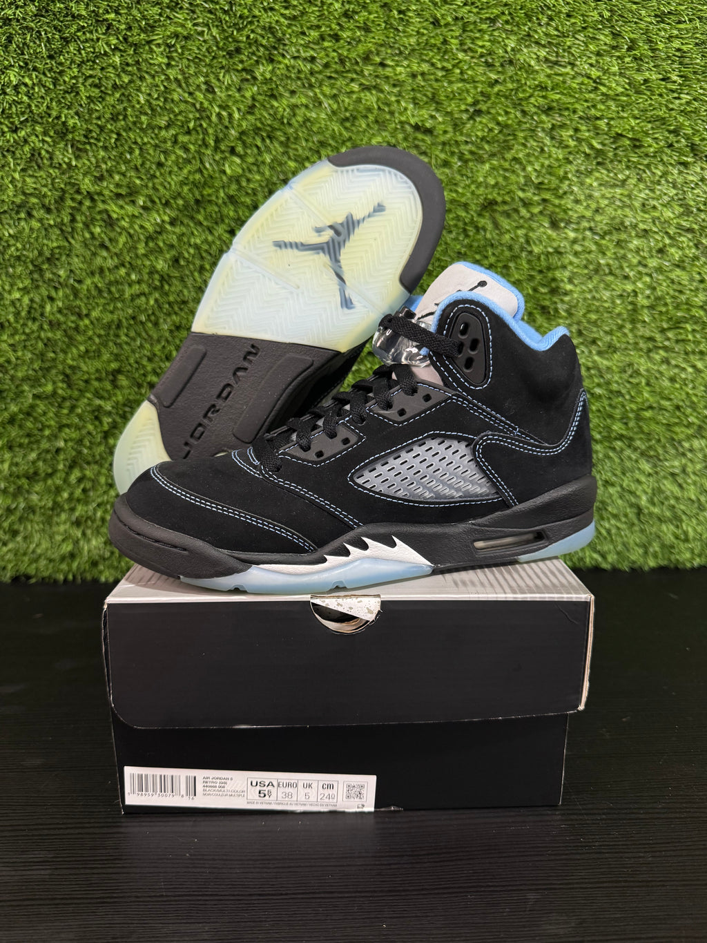 Jordan 5 Retro Black University Blue (2026) (GS)