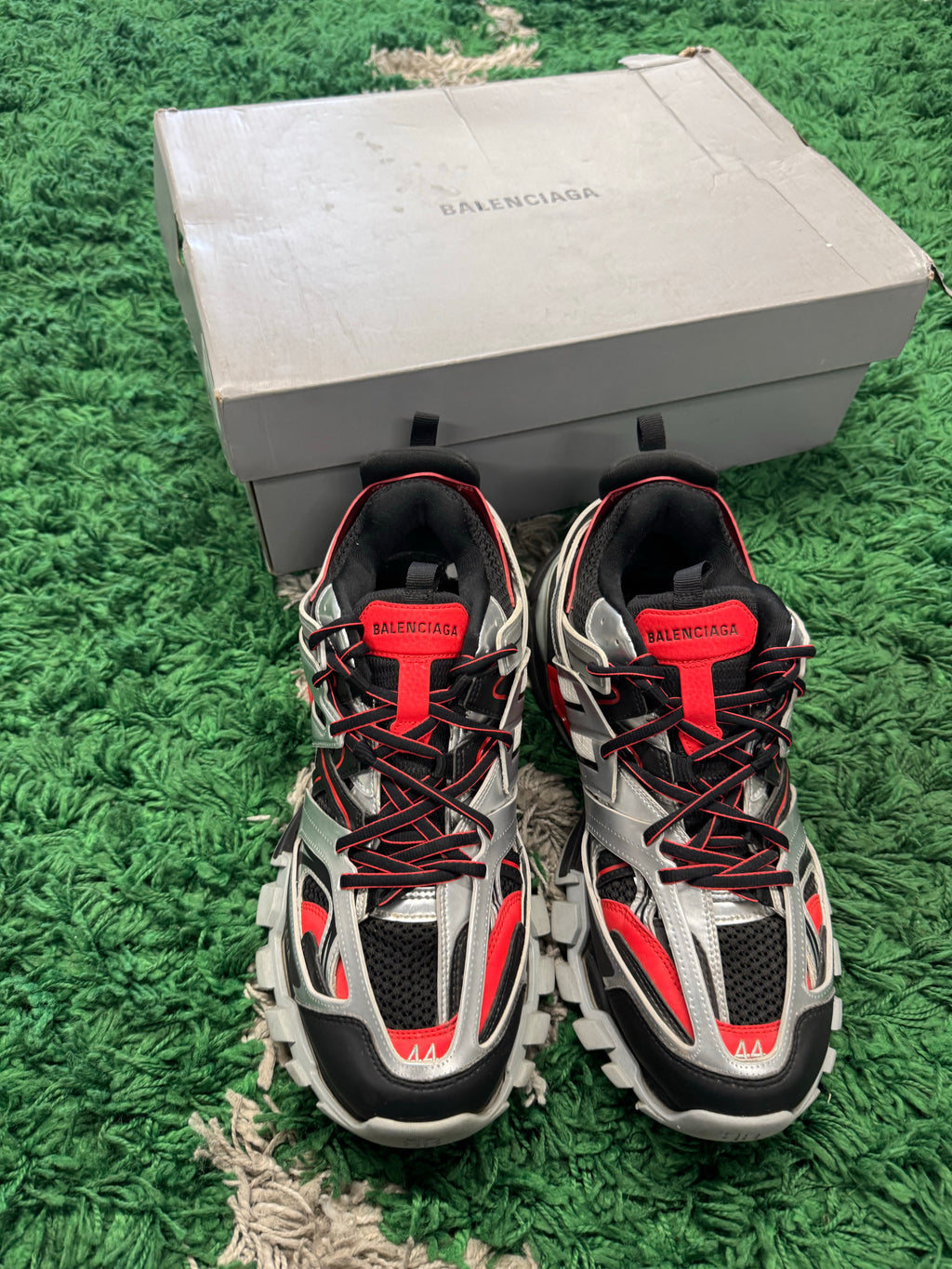 Balenciaga Track Black Red White Silver