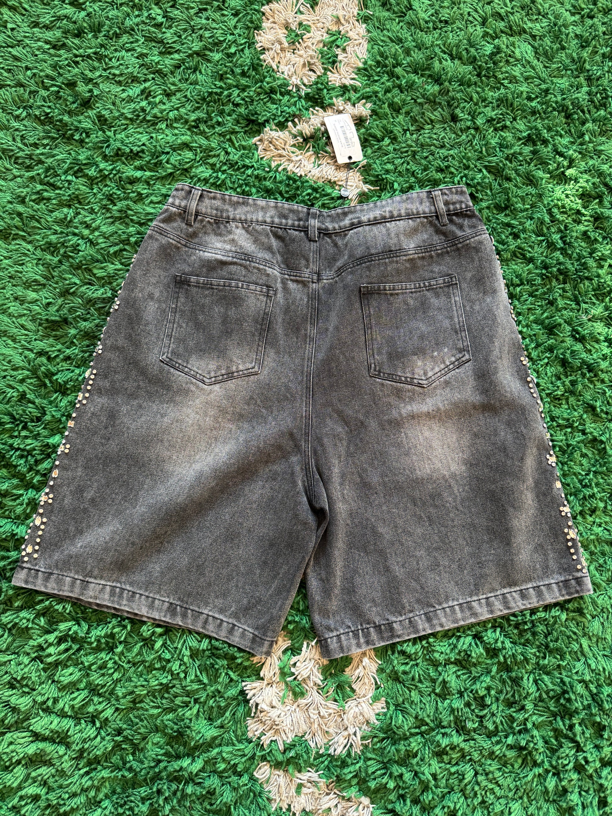 Vale black crystal shorts