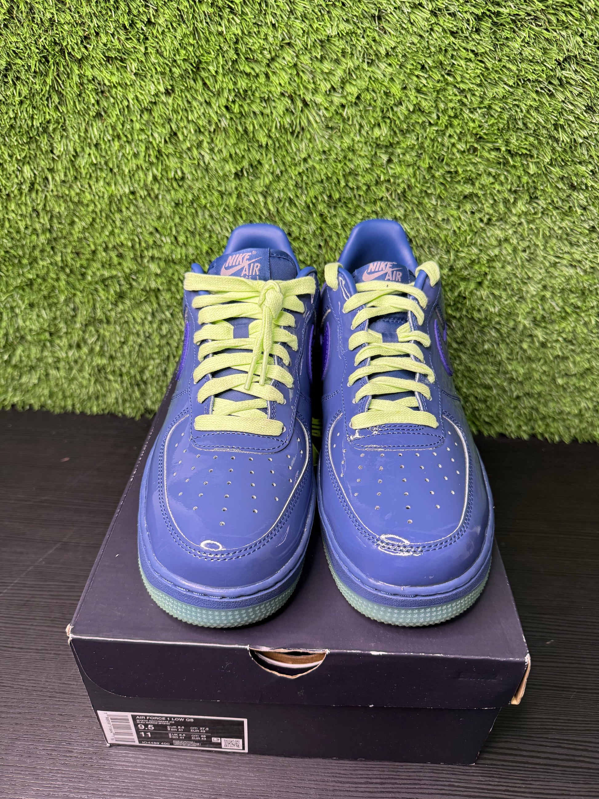 Nike Air Force 1 Low Patent Leather Mystic Navy Grape Ice