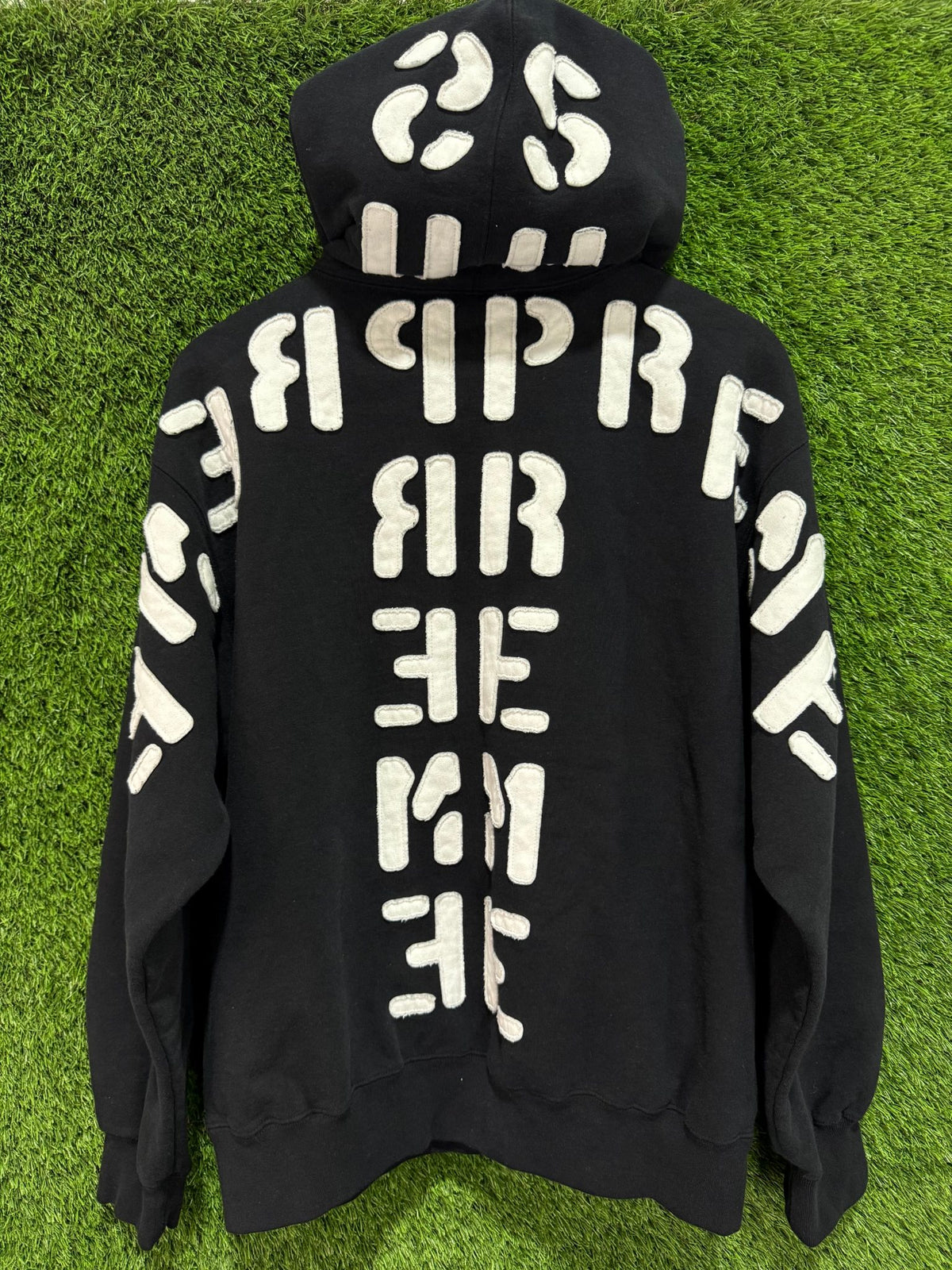 Supreme Mirrored Applique Hoodie Black
