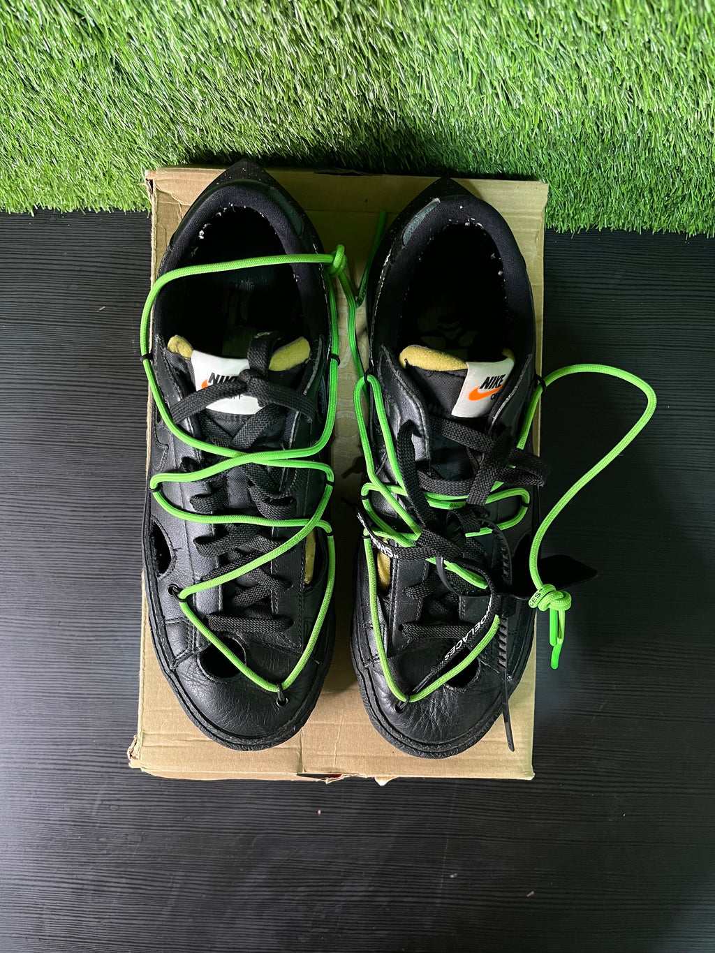 Nike Blazer Low Off-White Black Electro Green
