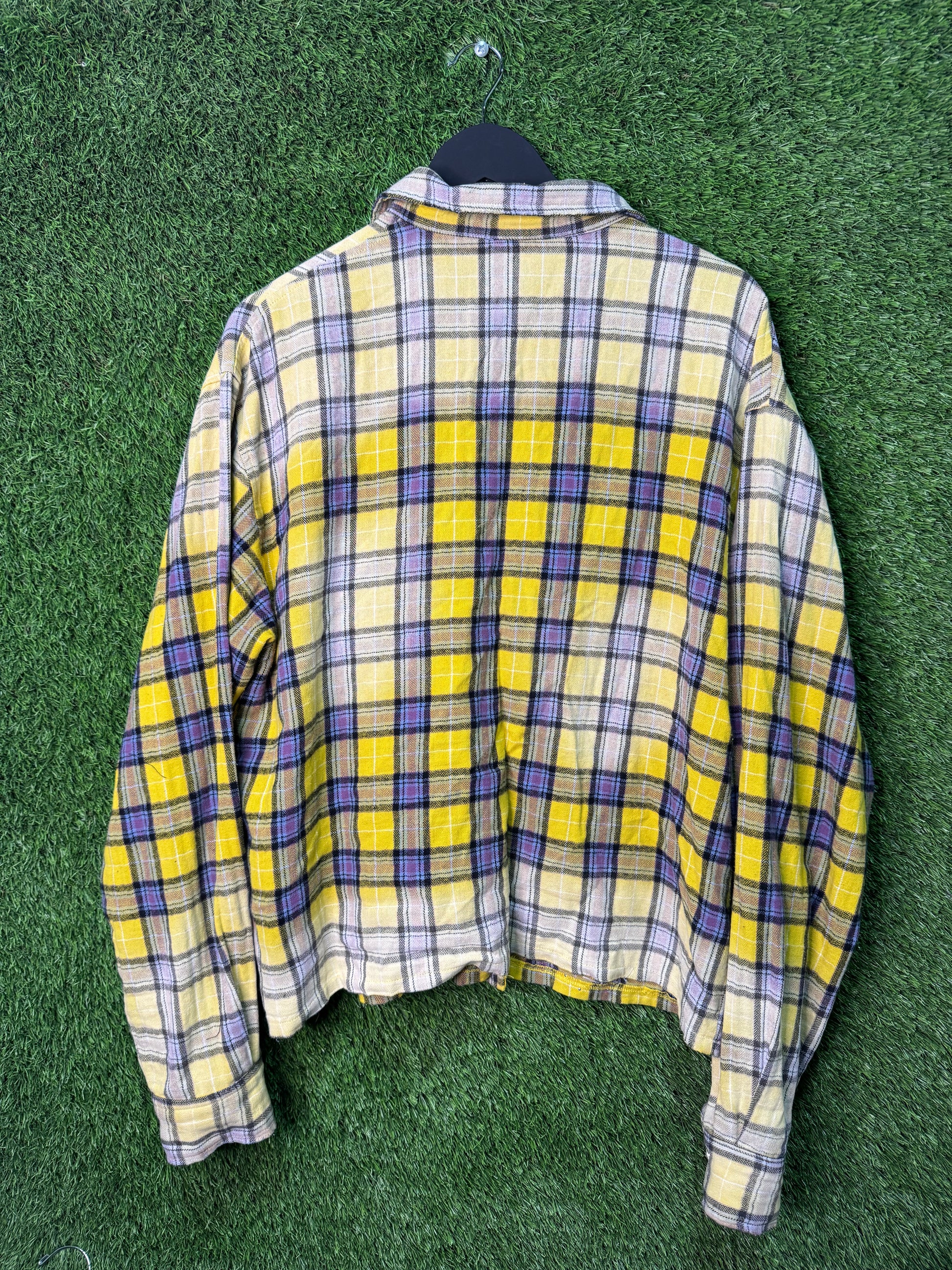 Valley dreams yellow rhinestone flannel