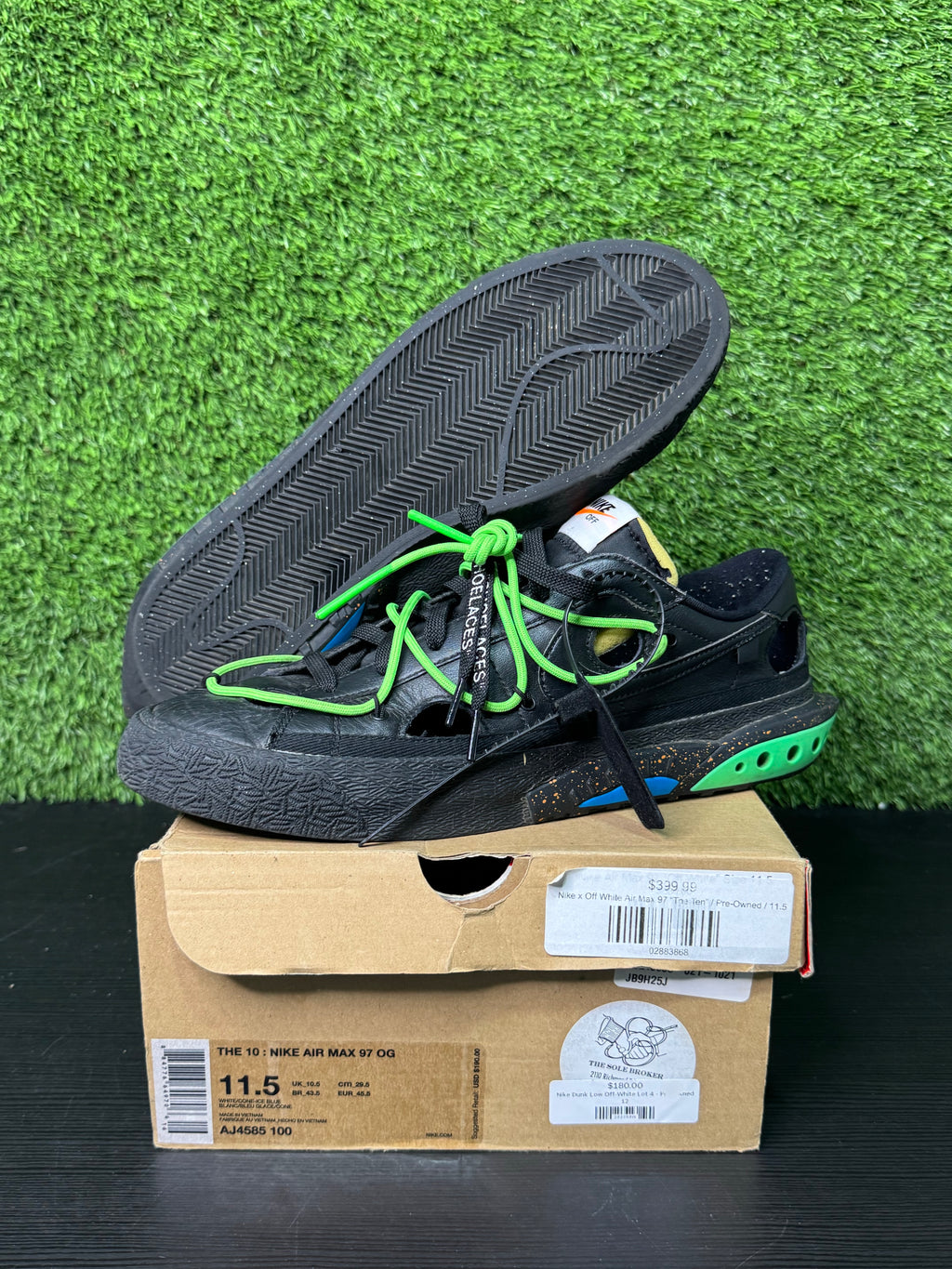 Nike Blazer Low Off-White Black Electro Green
