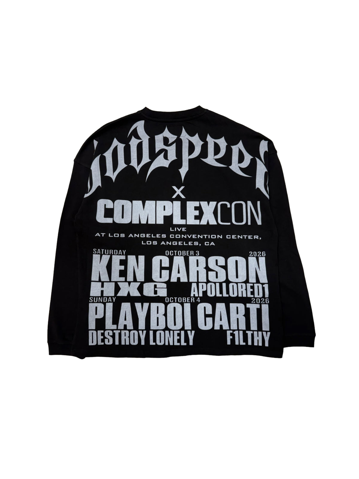 Godspeed x ComplexCon LA Black L/S