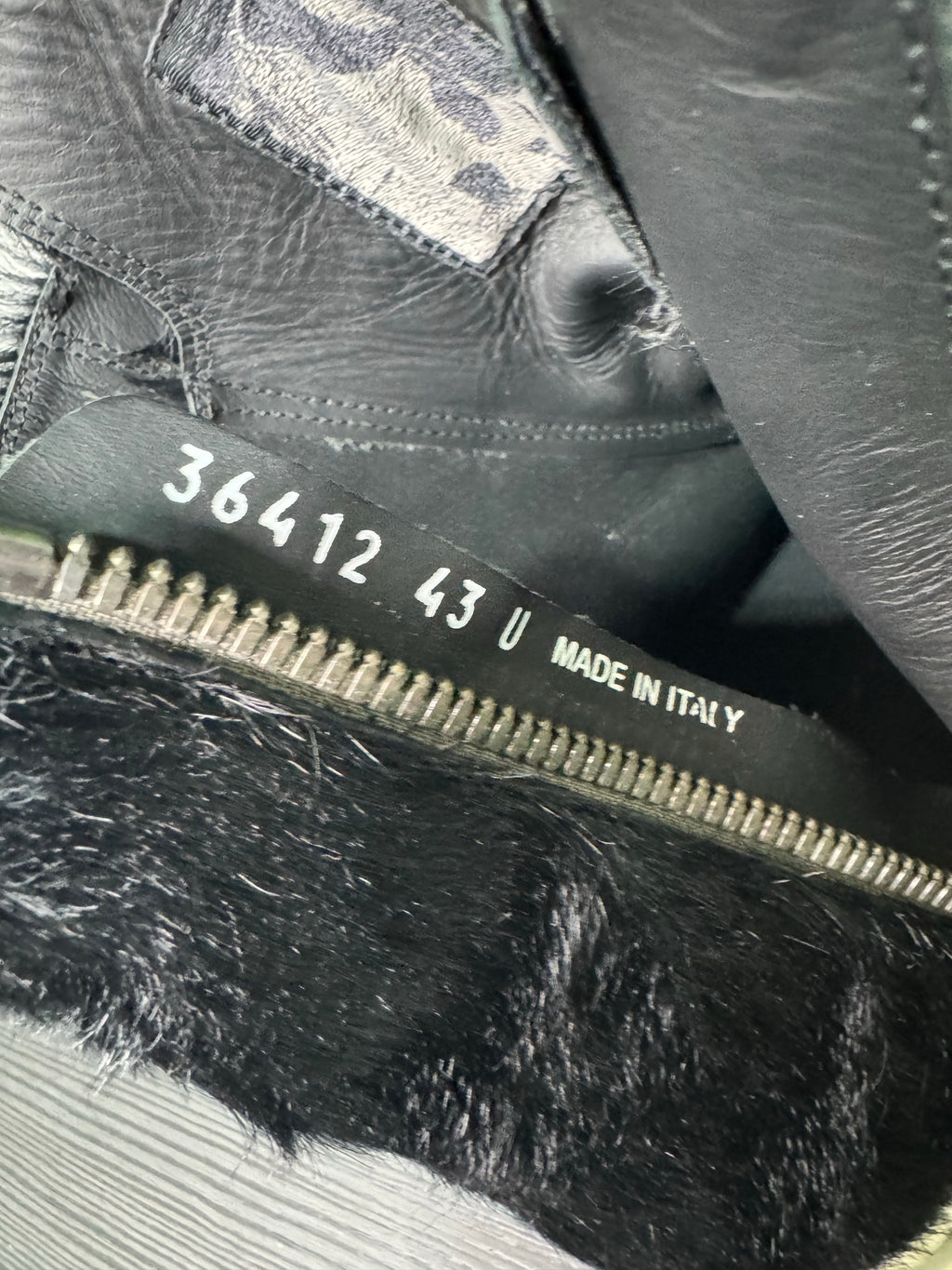 Rick Owens Strobe High Pony Hair Black
