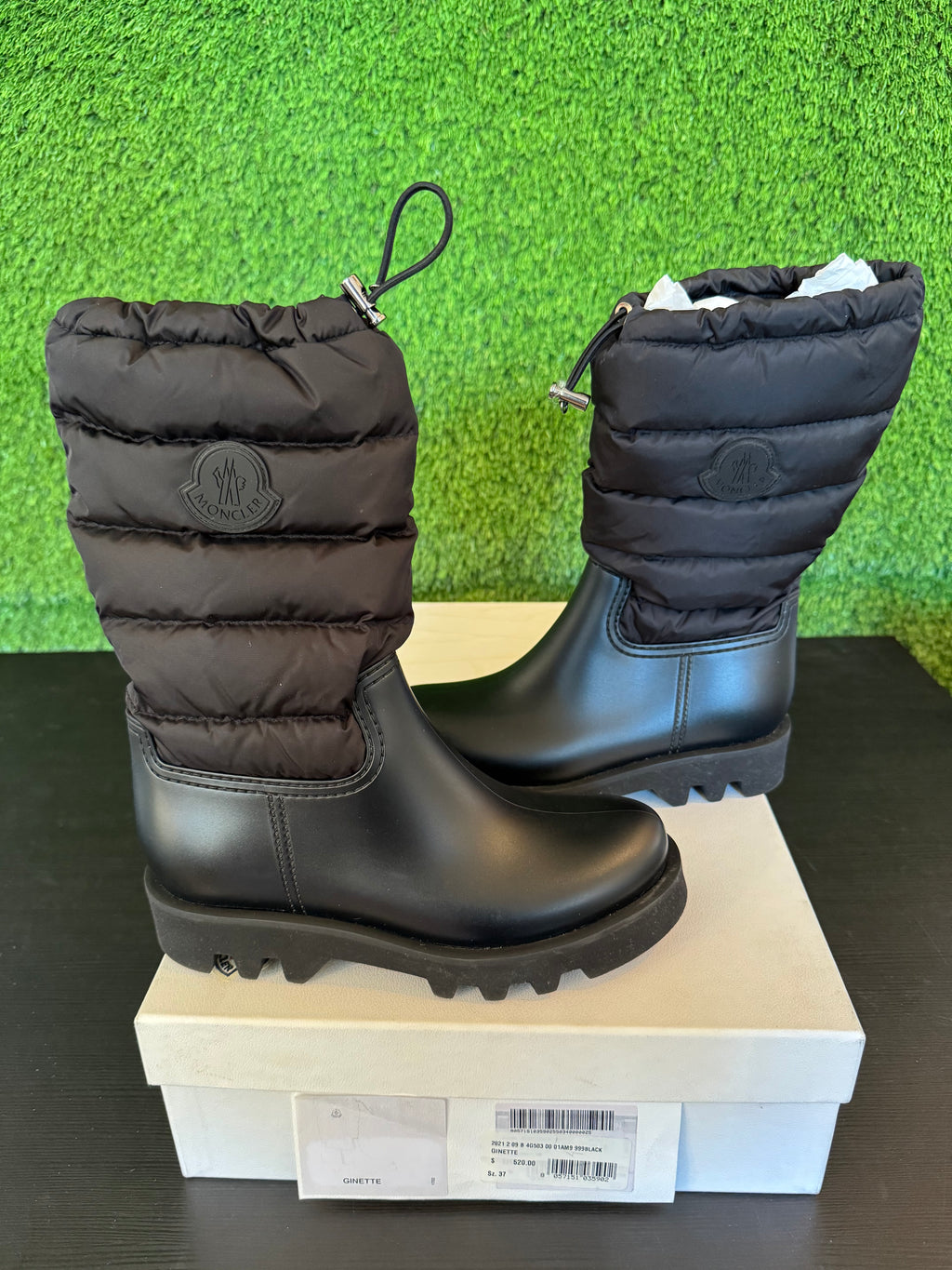 Moncler ginette high top boots (black)