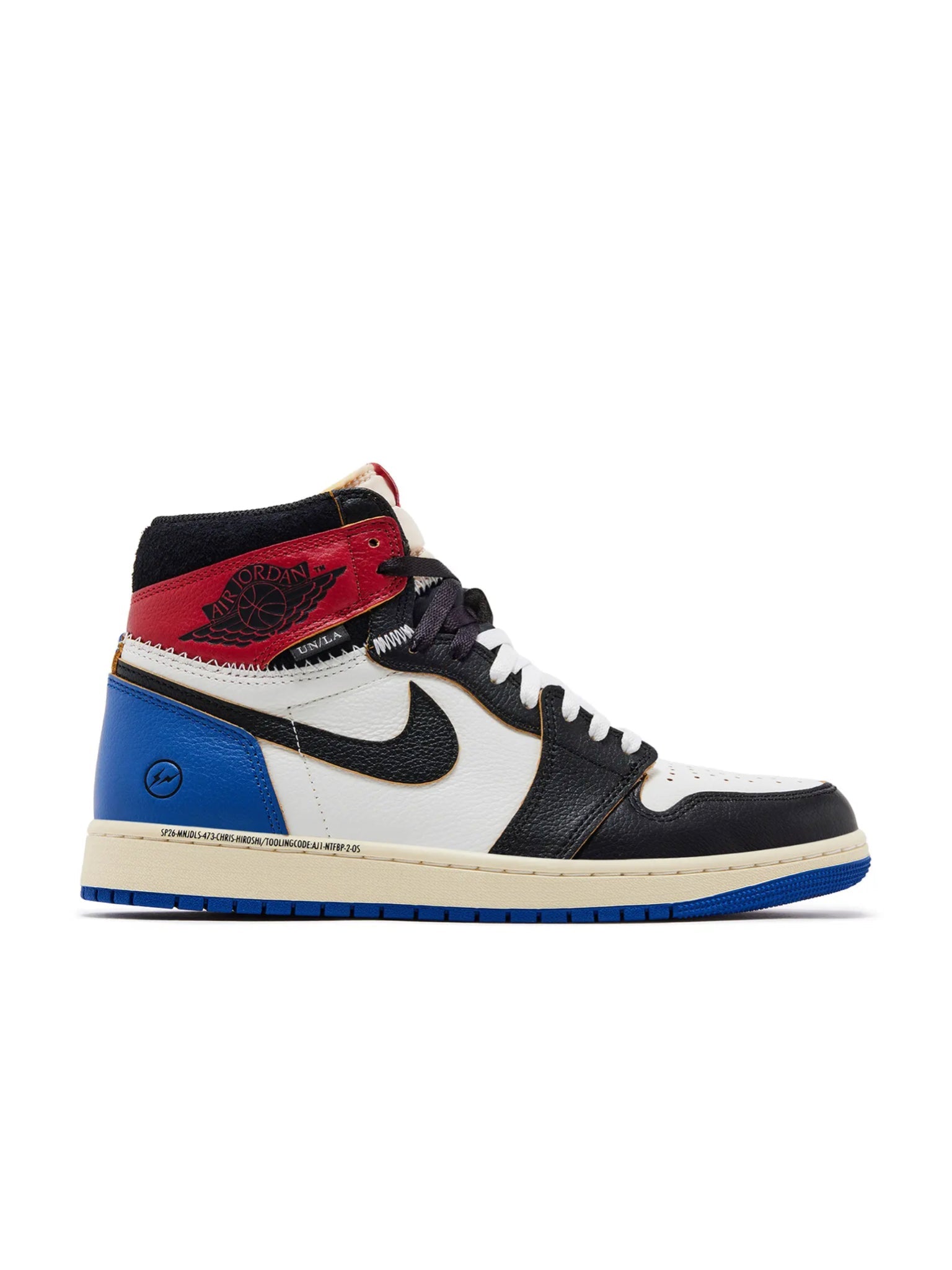Jordan 1 Fragment x Union LA varsity red sport royal