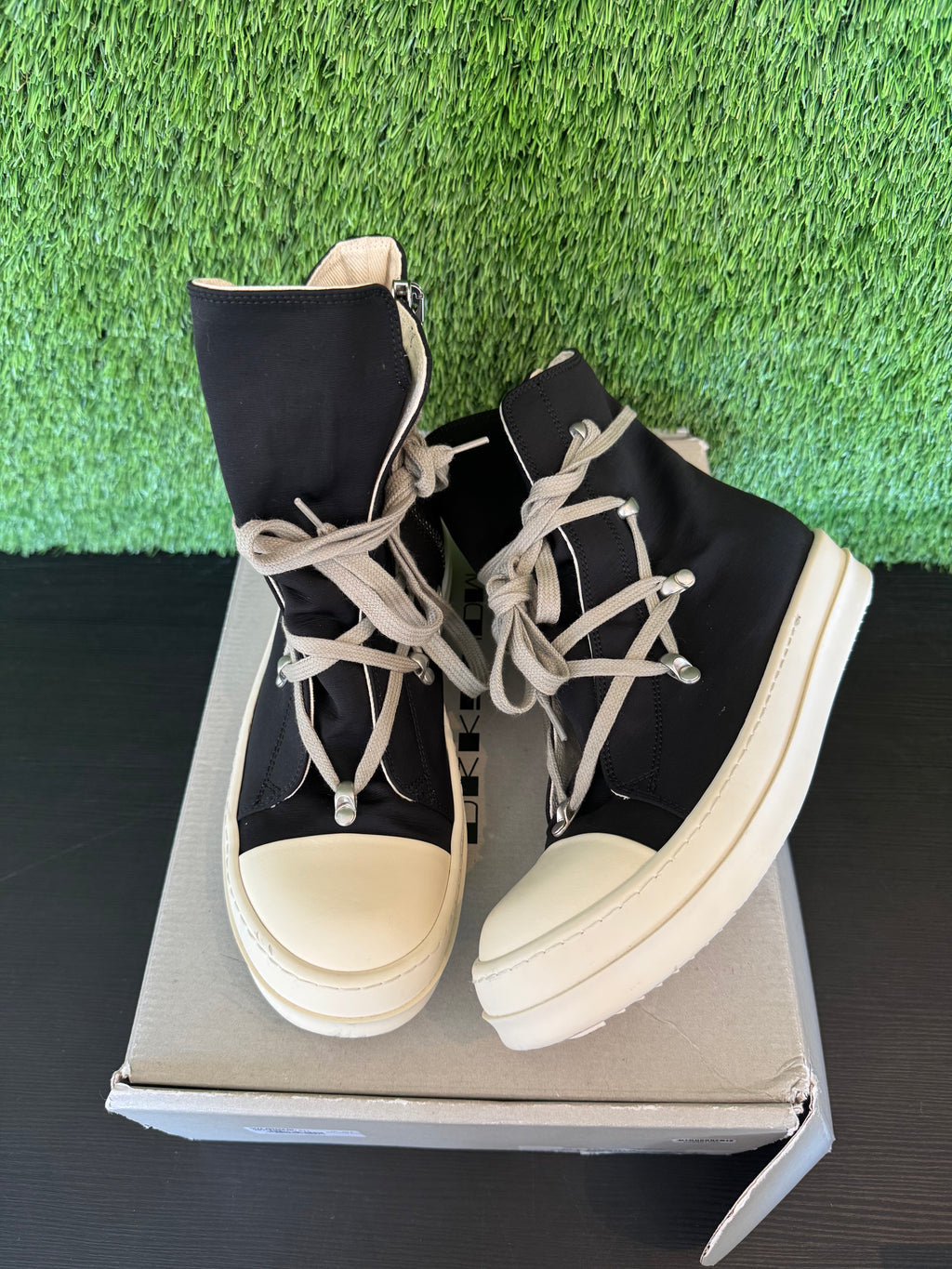 Rick Owens Lido DRKSHDW Hexa High Black/Milk