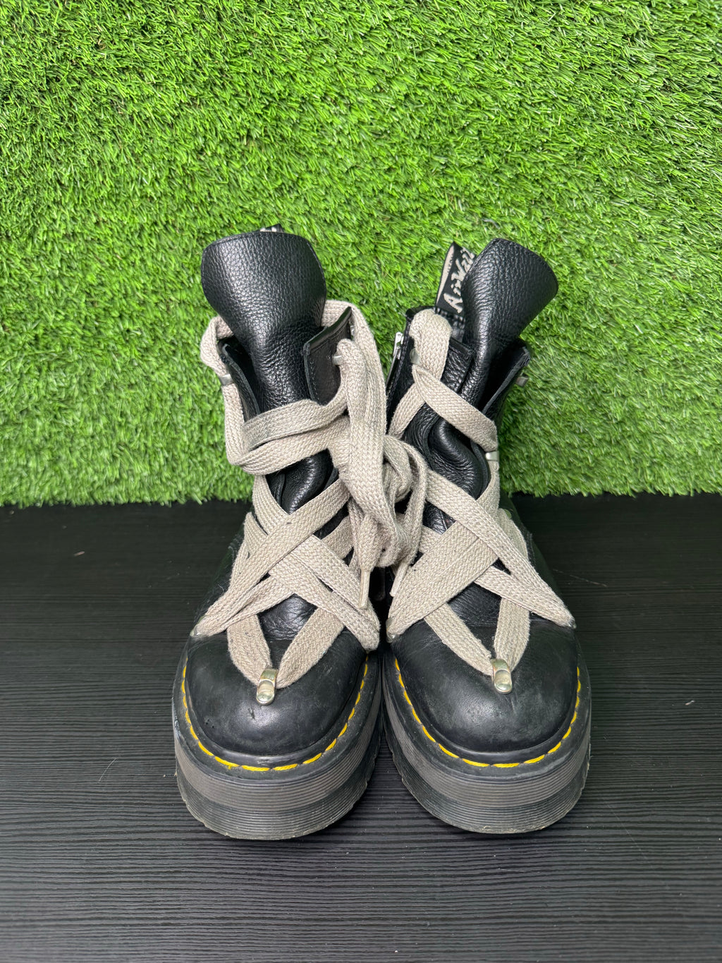 Rick owens x Dr martens black boots