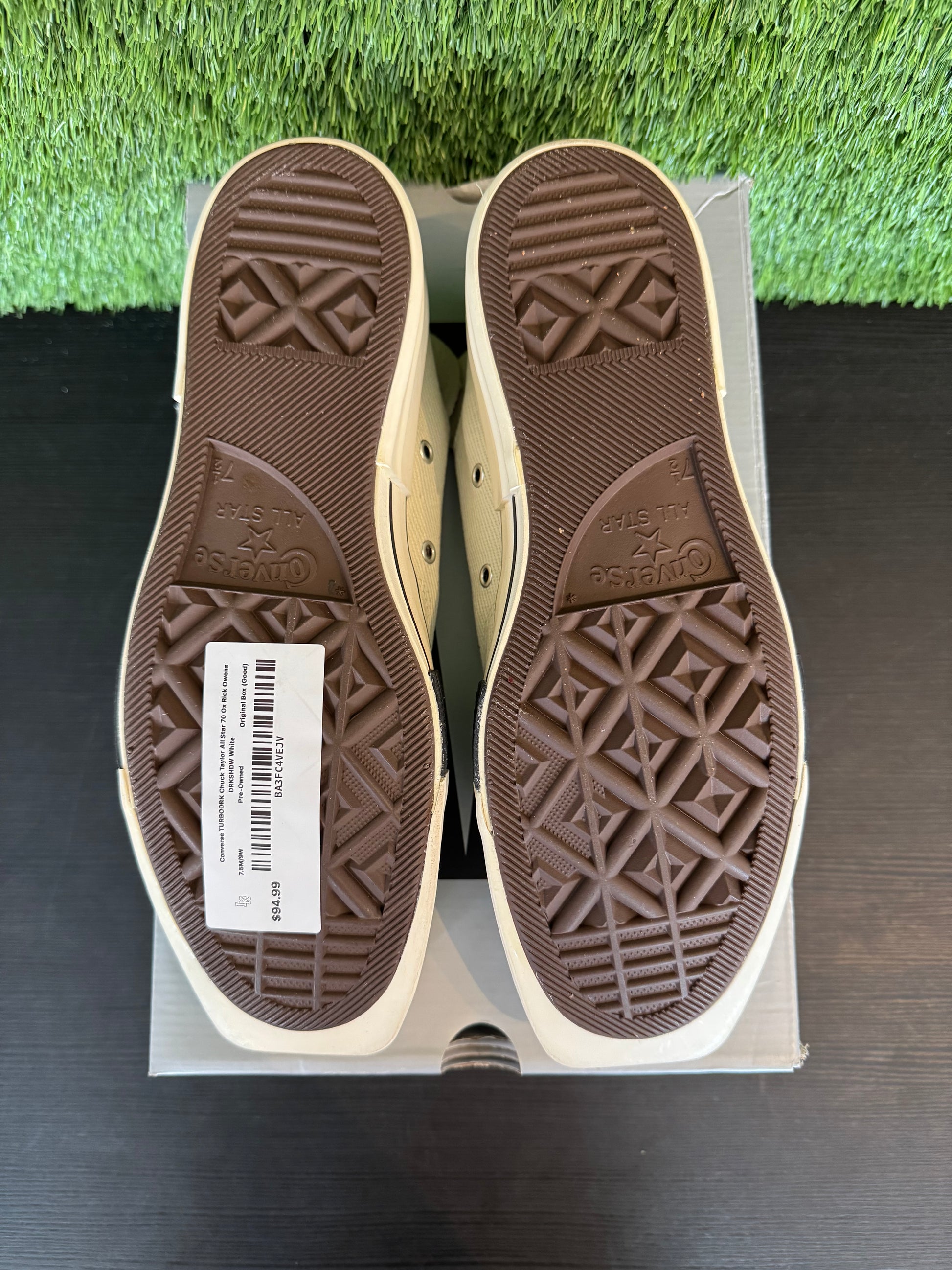 Converse TURBODRK Chuck Taylor All Star 70 Ox Rick Owens DRKSHDW White