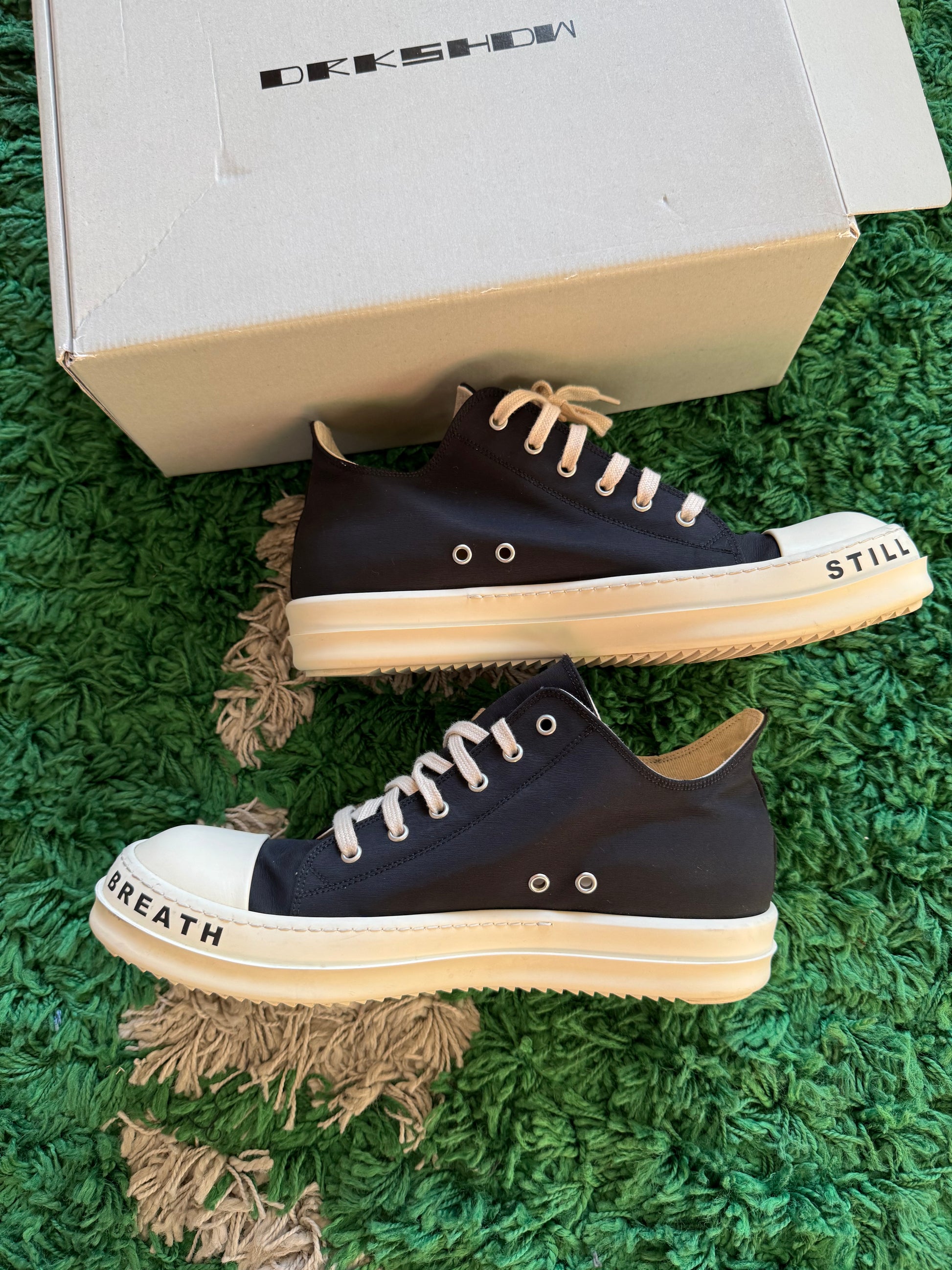 Rick Owens DRKSHDW Printed Low Top Black Milk