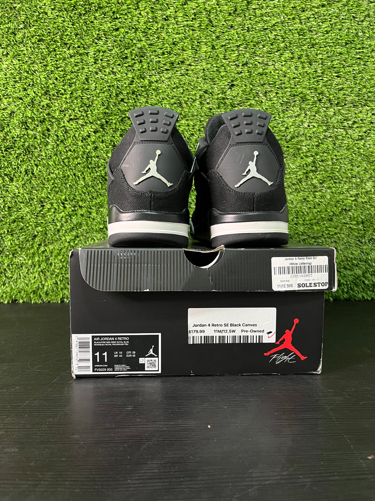 Jordan 4 Retro SE Black Canvas