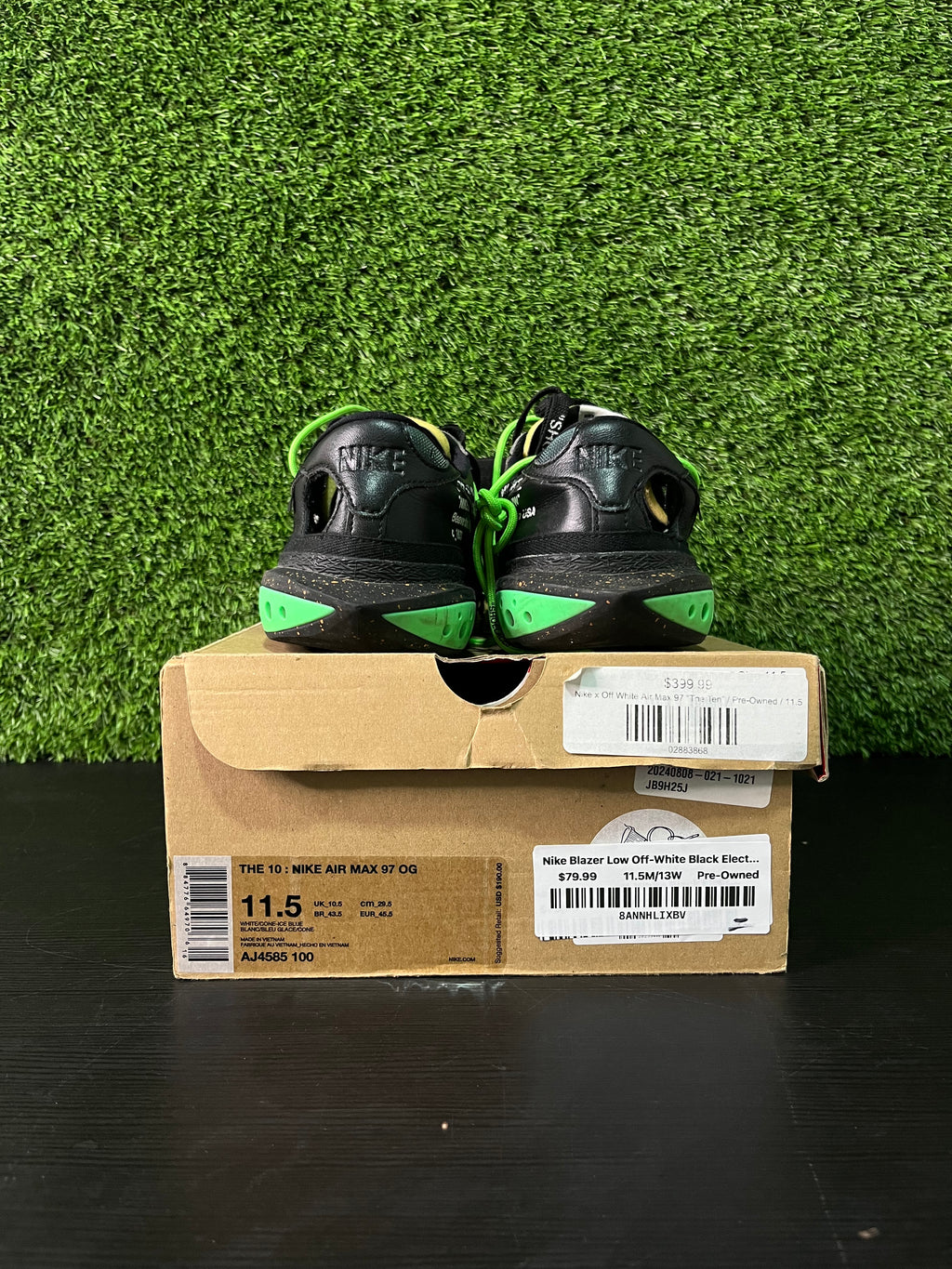Nike Blazer Low Off-White Black Electro Green