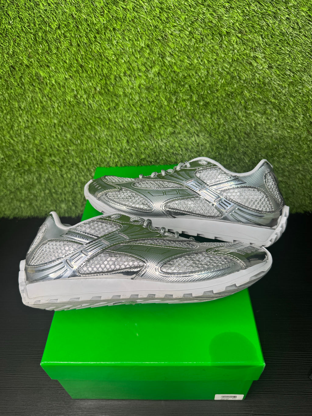 Bottega Veneta orbit sneaker silver