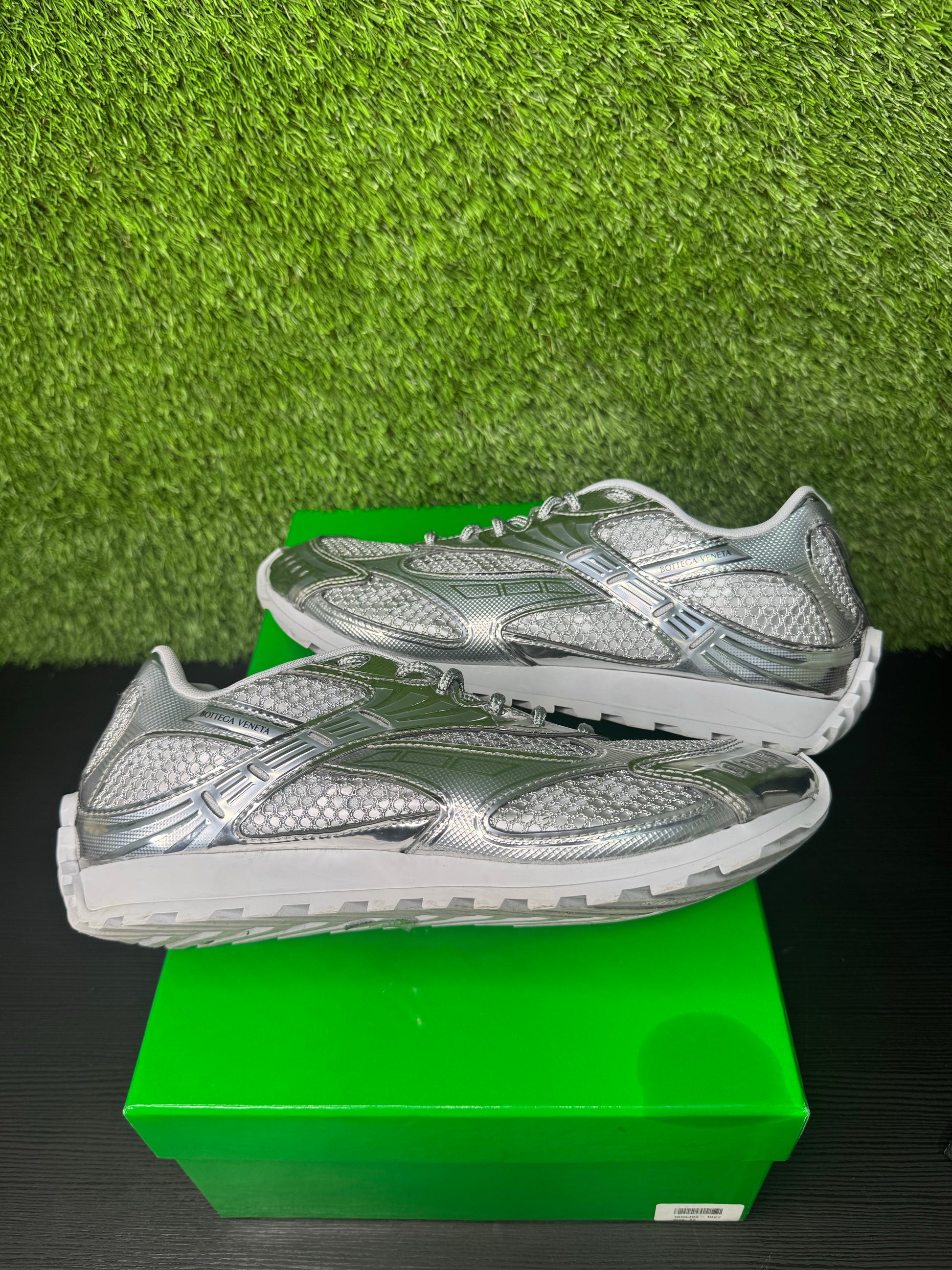 Bottega Veneta orbit sneaker silver