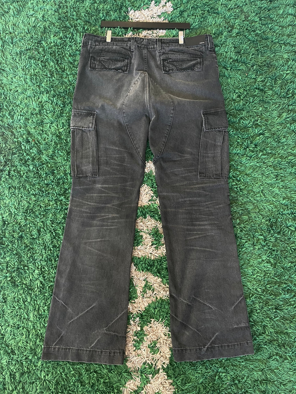 Amiri Kickflare Cargo Black Denim Jeans