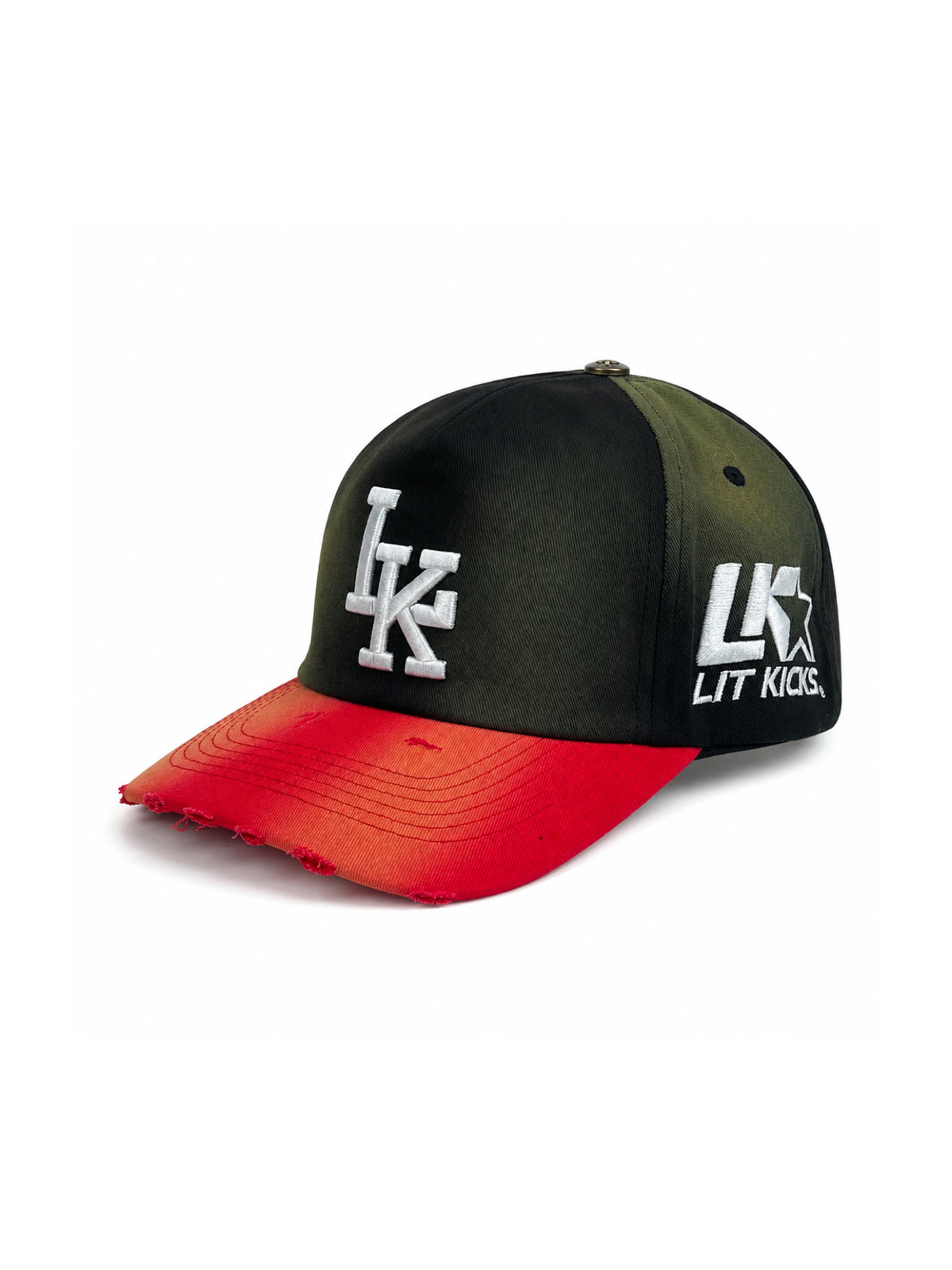 Lit Kicks Washed Logo Snapback Black/Red