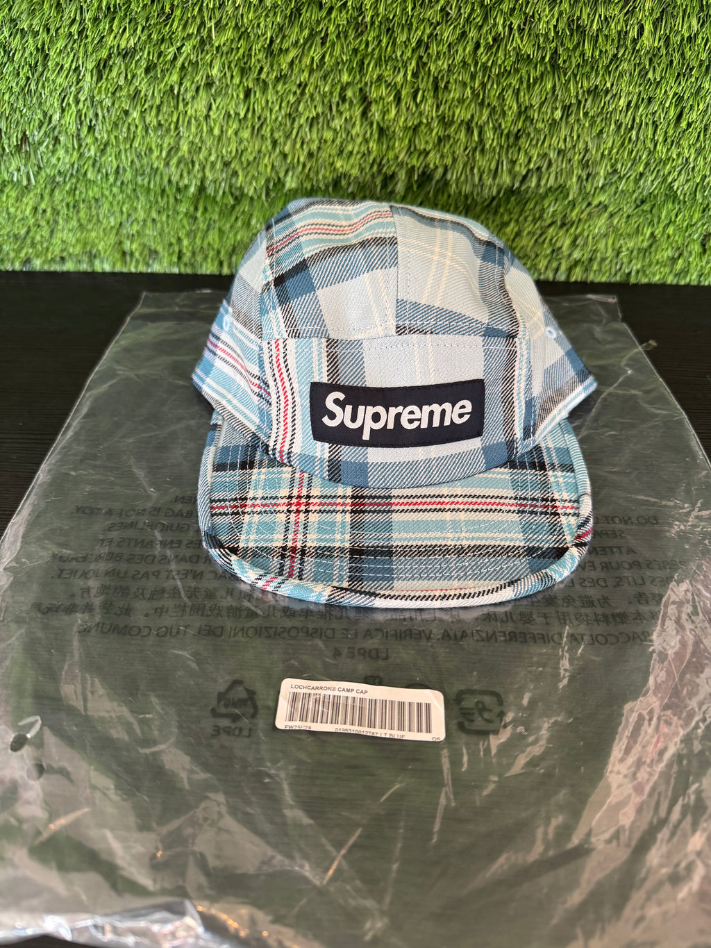 Supreme Lochcarron Camp Cap (FW25) Light Blue