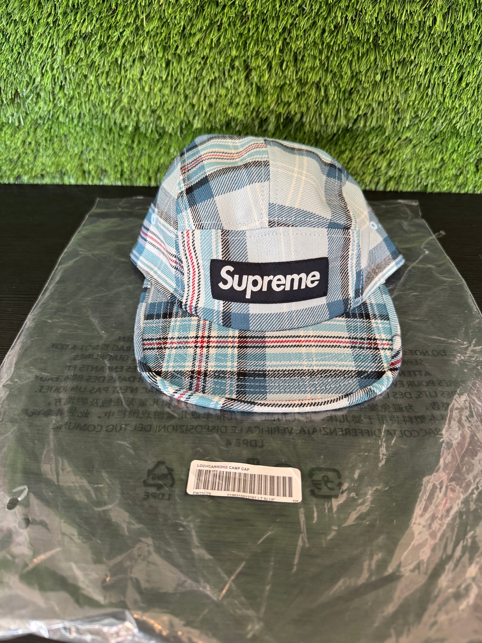 Supreme Lochcarron Camp Cap (FW25) Light Blue