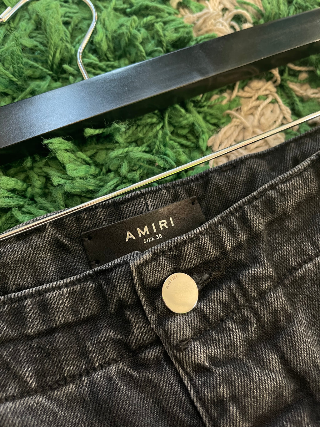 Amiri Kickflare Cargo Black Denim Jeans
