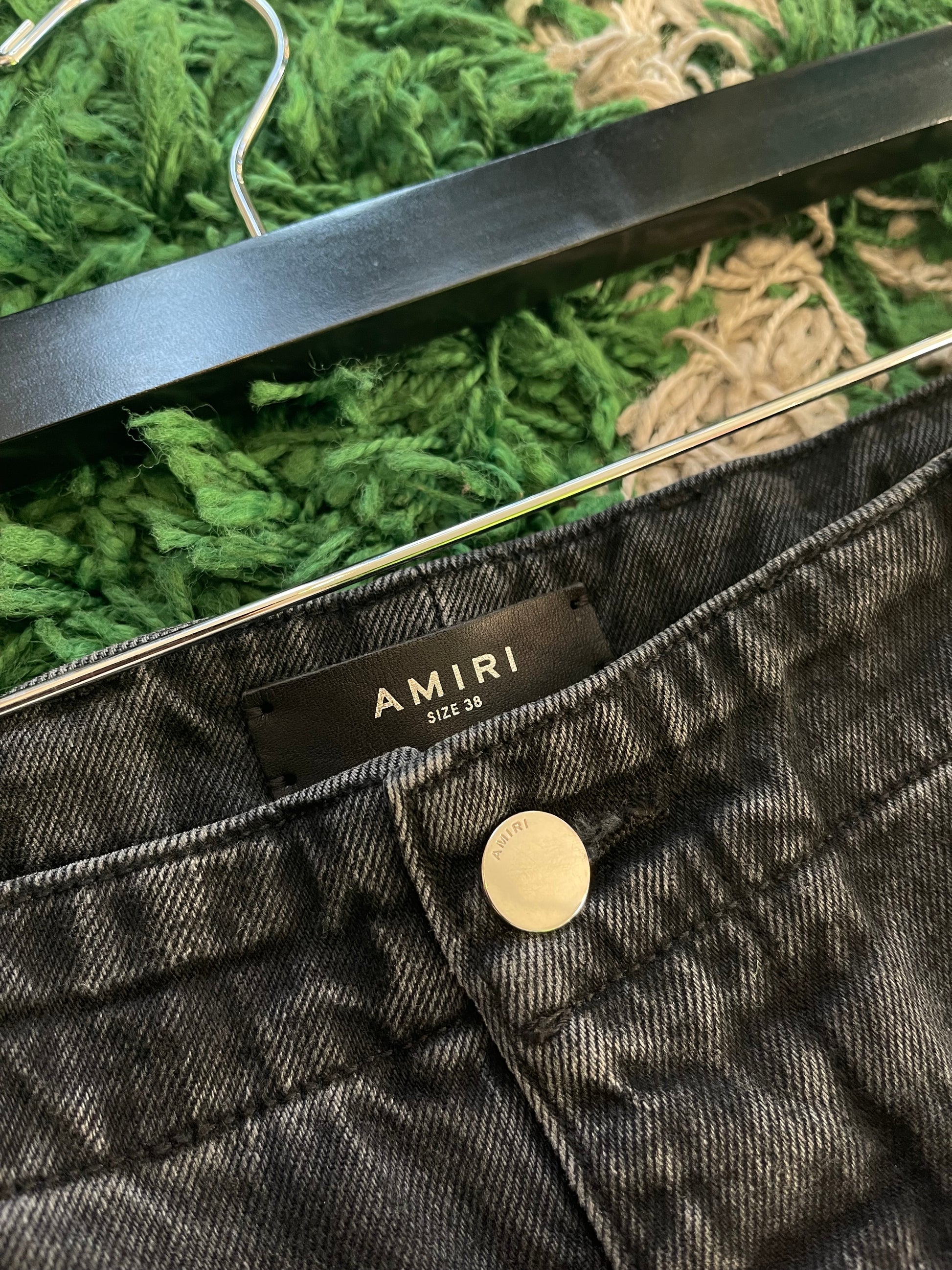 Amiri Kickflare Cargo Black Denim Jeans