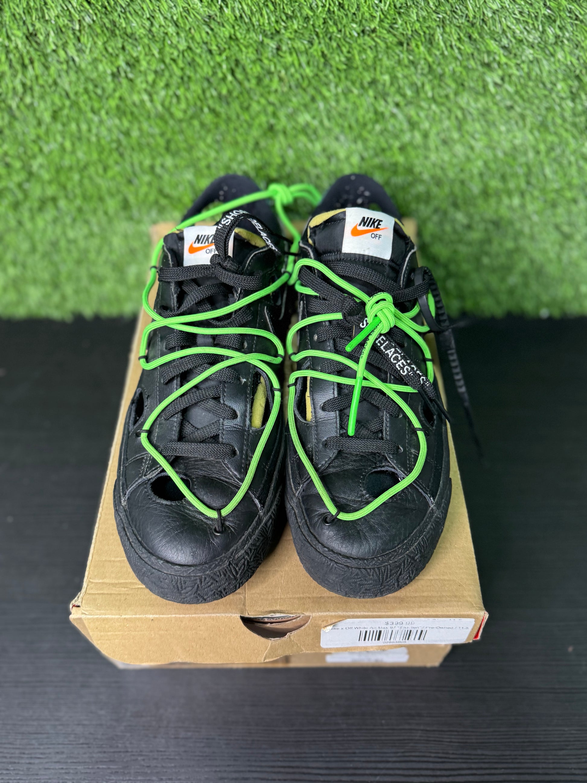 Nike Blazer Low Off-White Black Electro Green