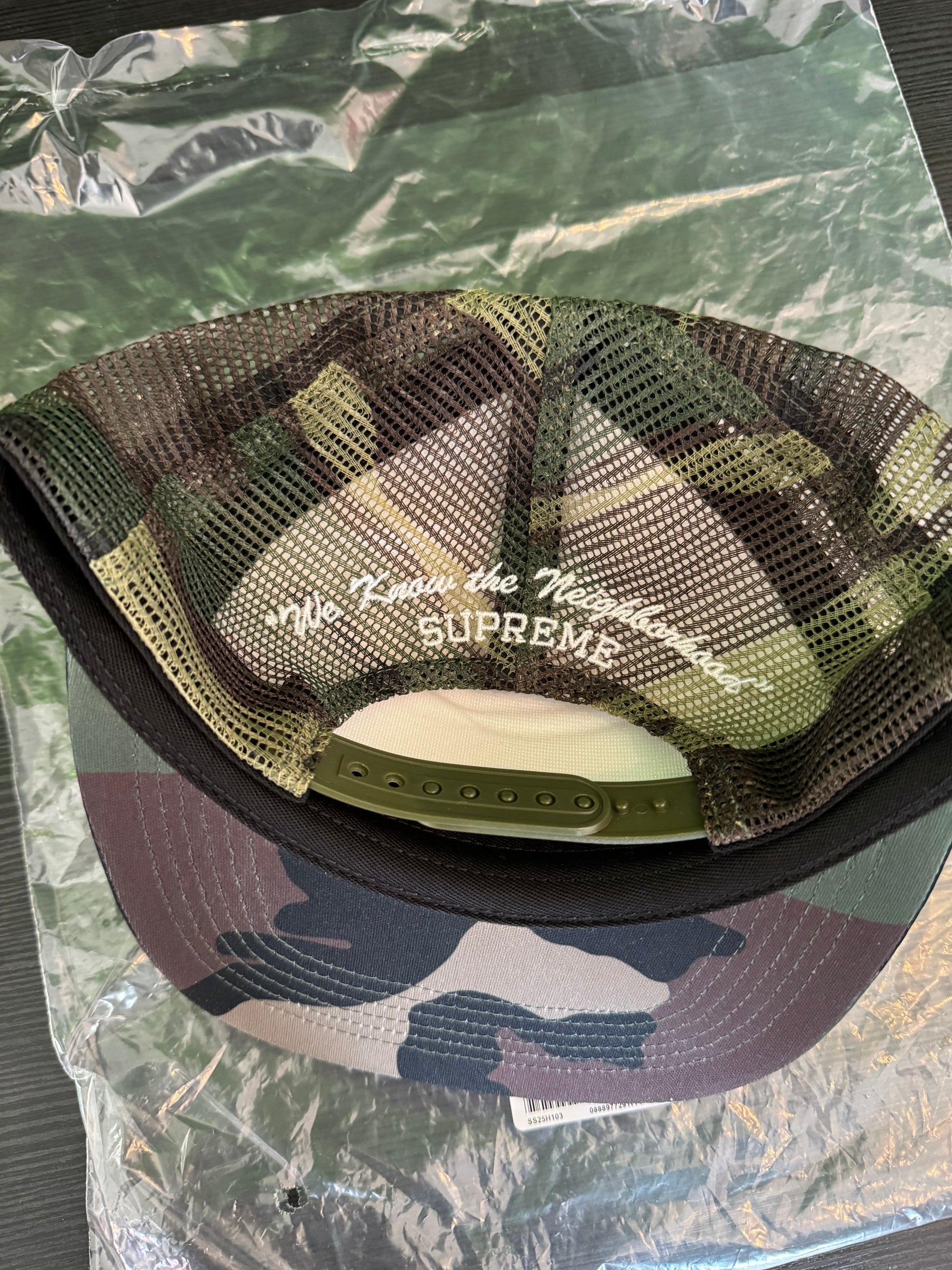 Supreme Beef Mesh Back 5-Panel Woodland Camo