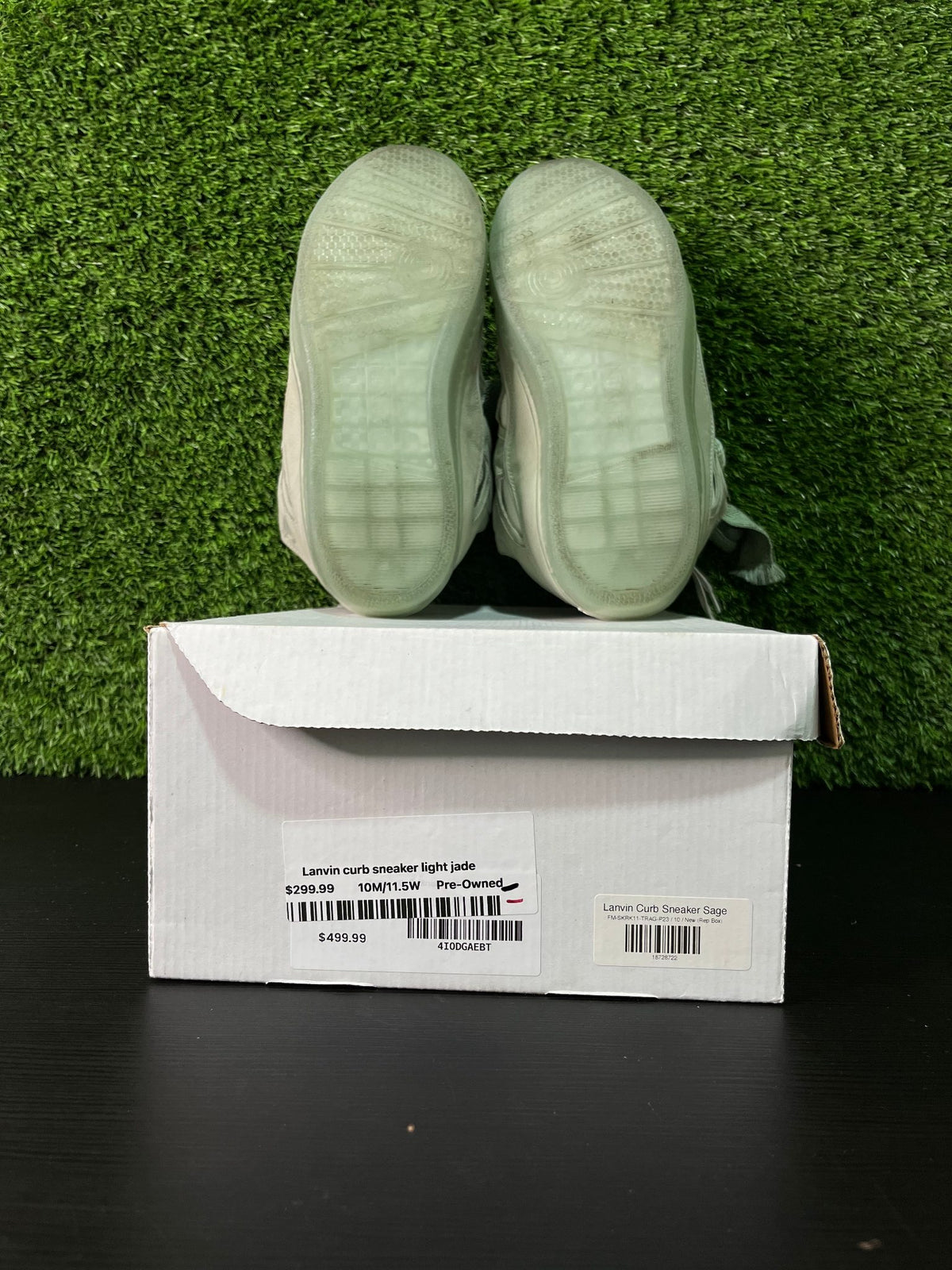 Lanvin curb sneaker light jade