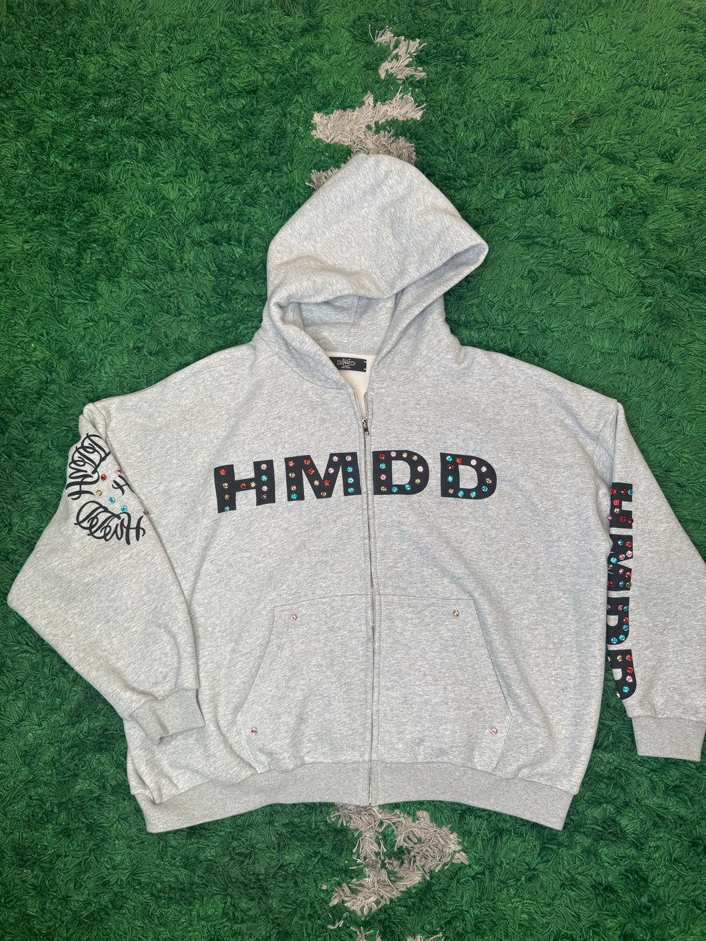 HMDD Camo Chimstone Grey Zip-Up Hoodie