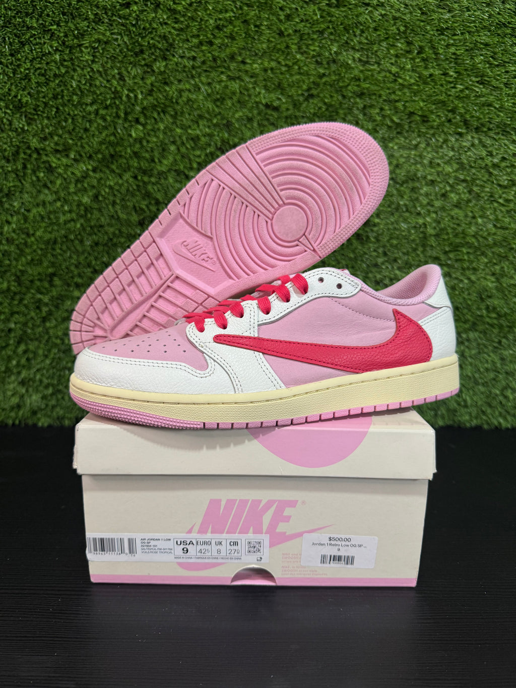 Jordan 1 Retro Low OG SP Travis Scott Shy Pink