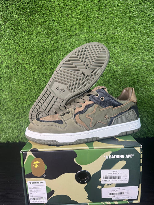 A Bathing Ape Bape SK8 Sta ABC Camo Green (2022)